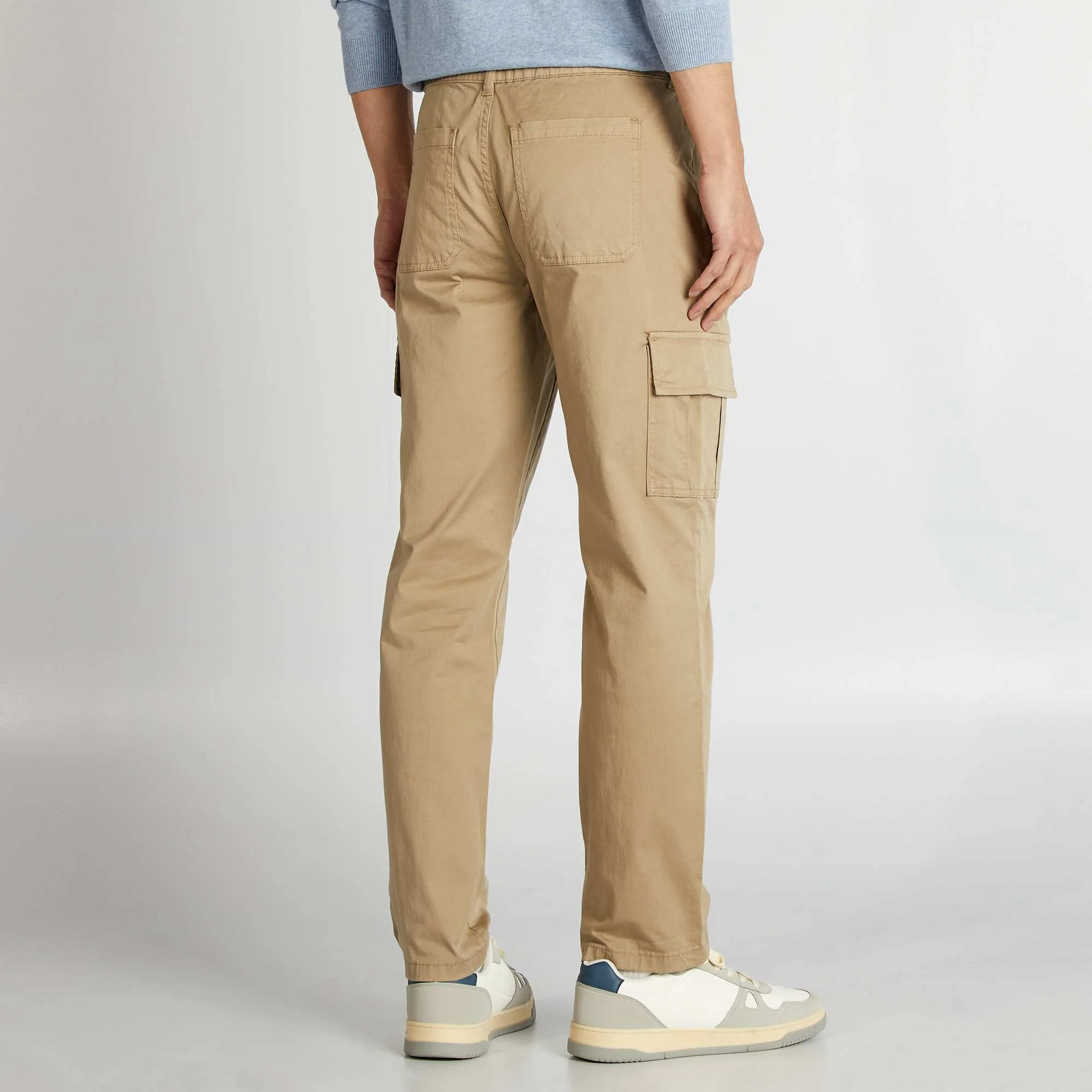 Straight-cut multi-pocket trousers BEIGE - Image 3