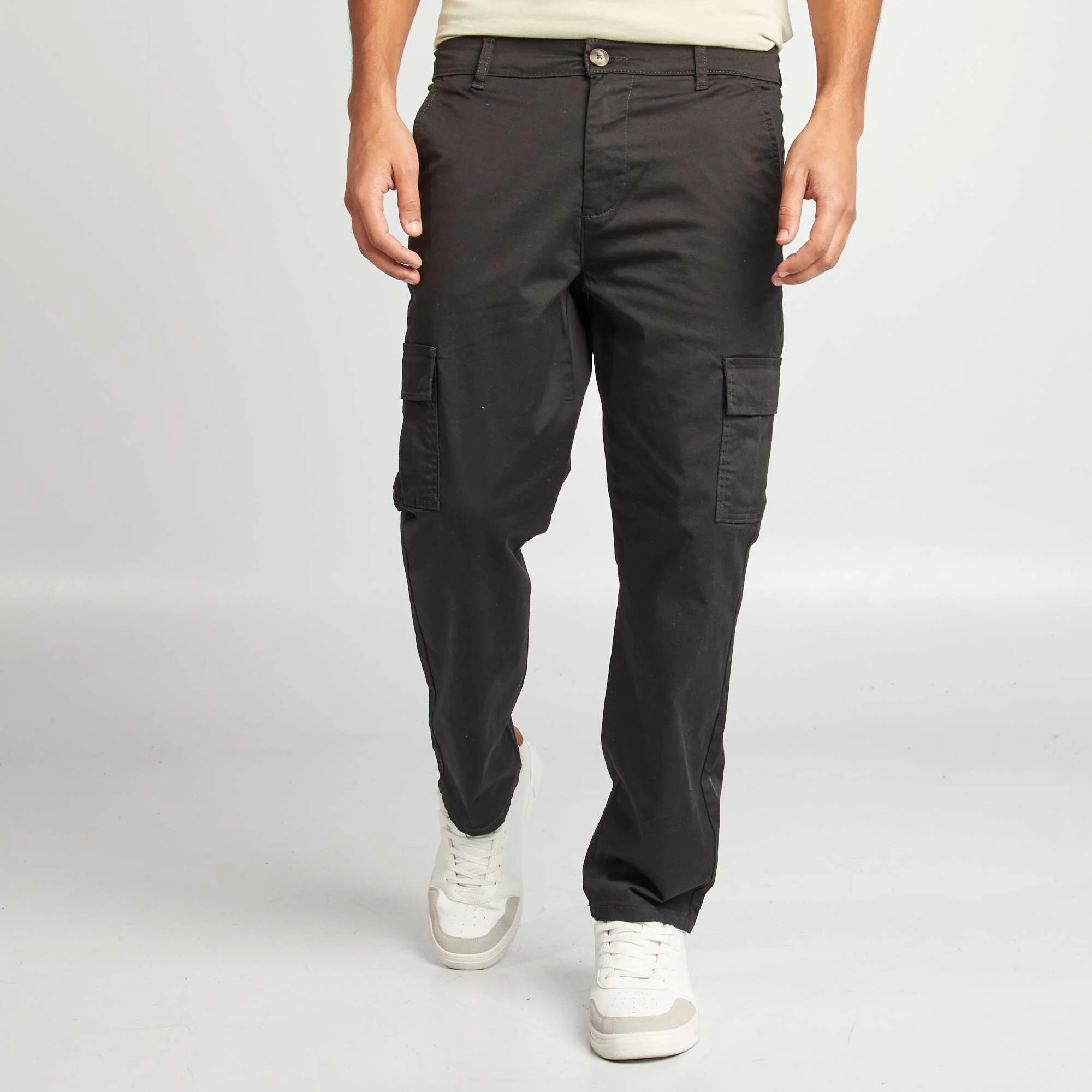 Straight-cut multi-pocket trousers black - Image 2