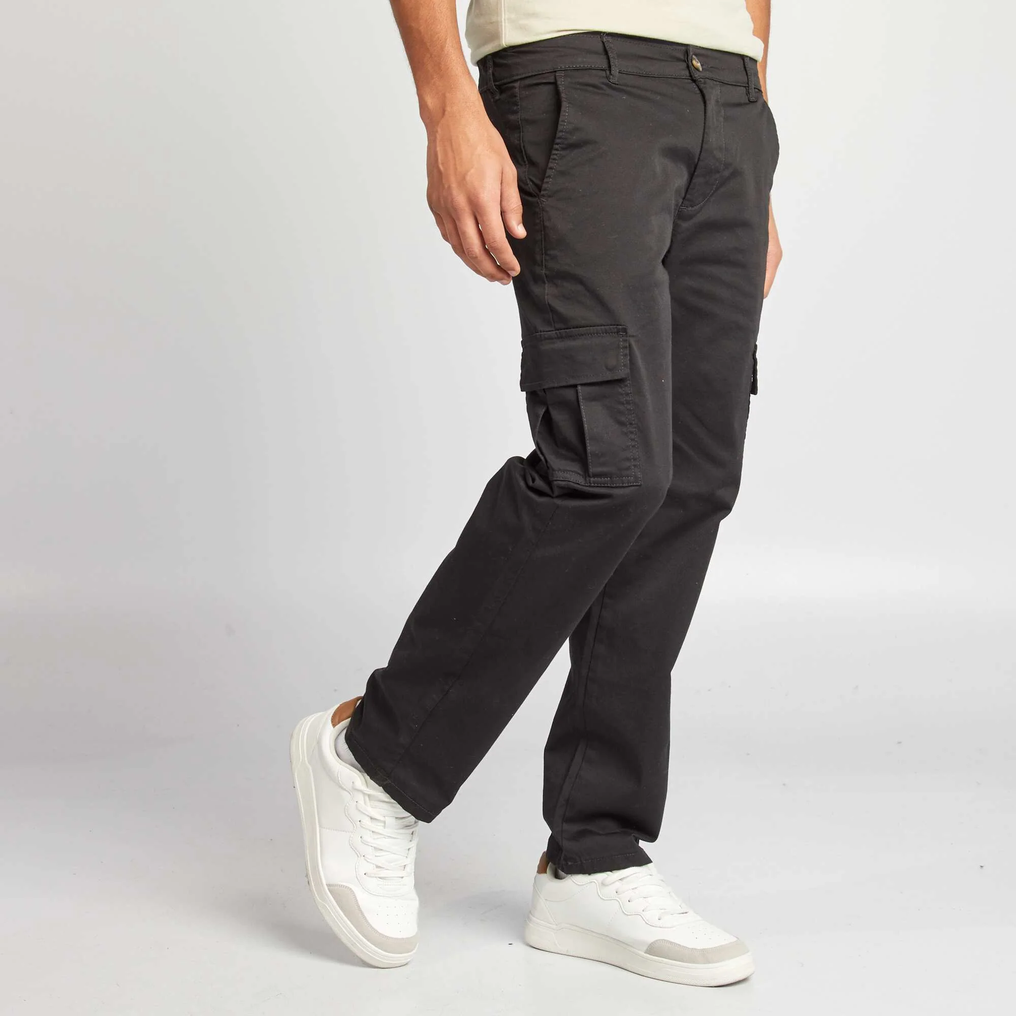 Straight-cut multi-pocket trousers black - Image 3