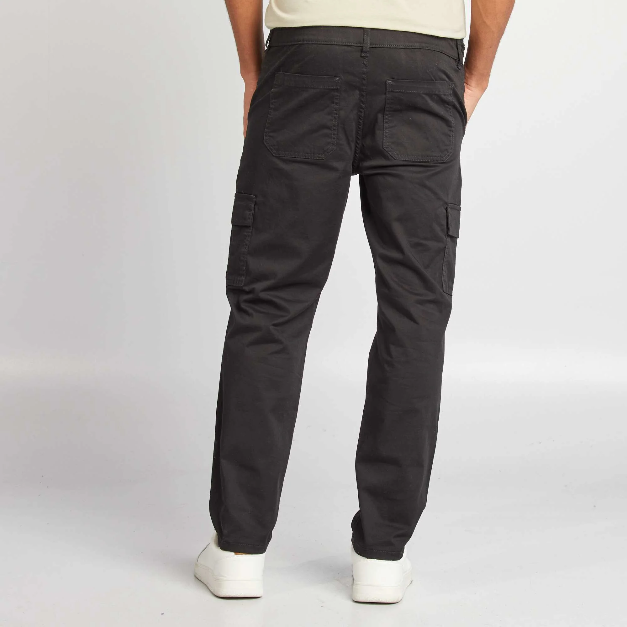 Straight-cut multi-pocket trousers black - Image 4