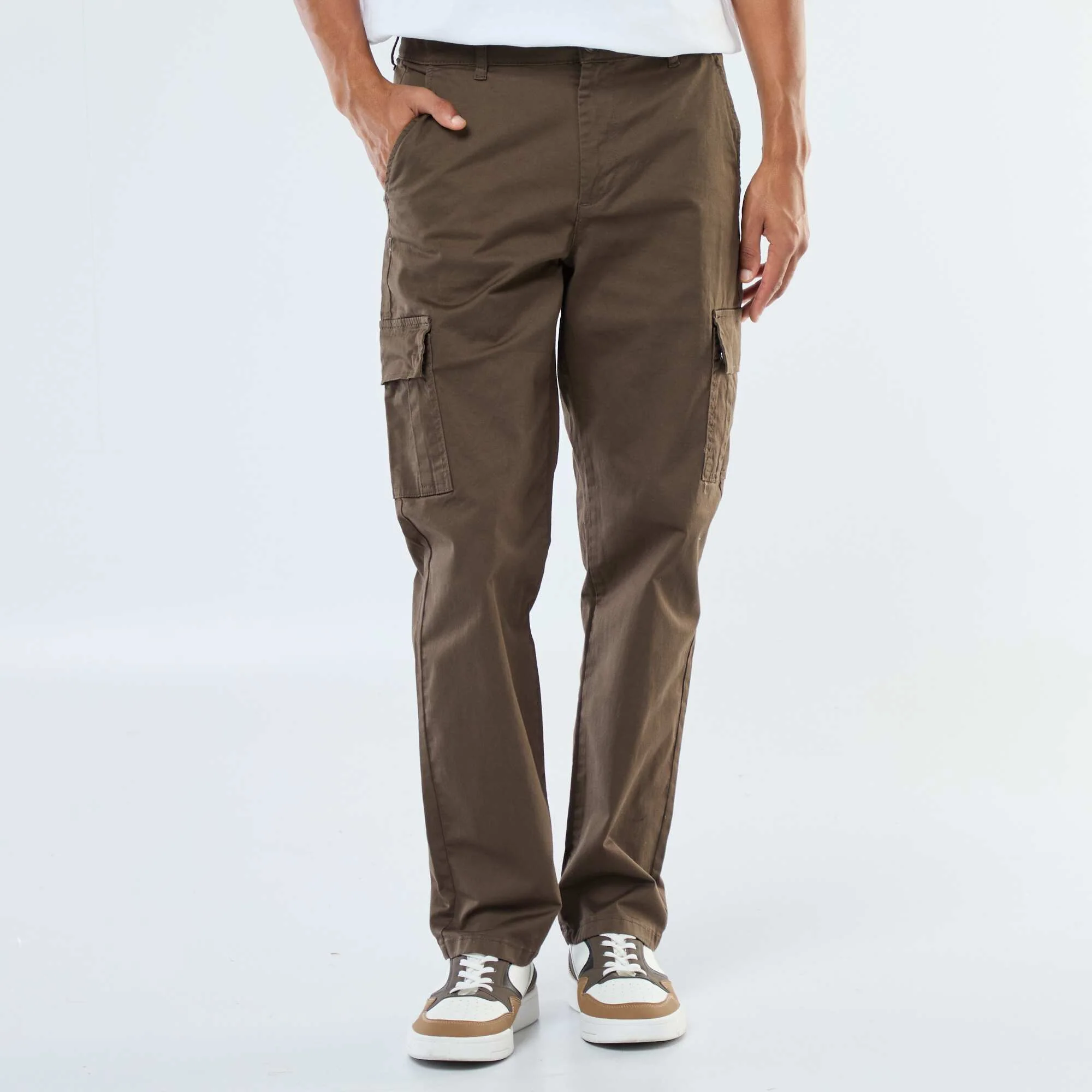 Straight-cut multi-pocket trousers BROWN - Image 2