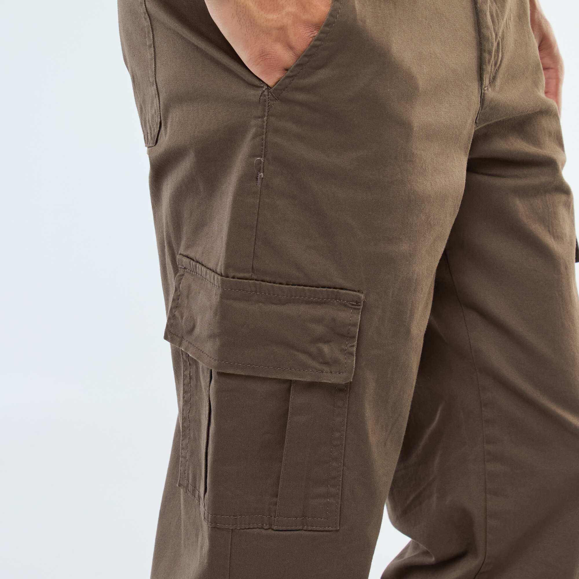 Straight-cut multi-pocket trousers BROWN - Image 5