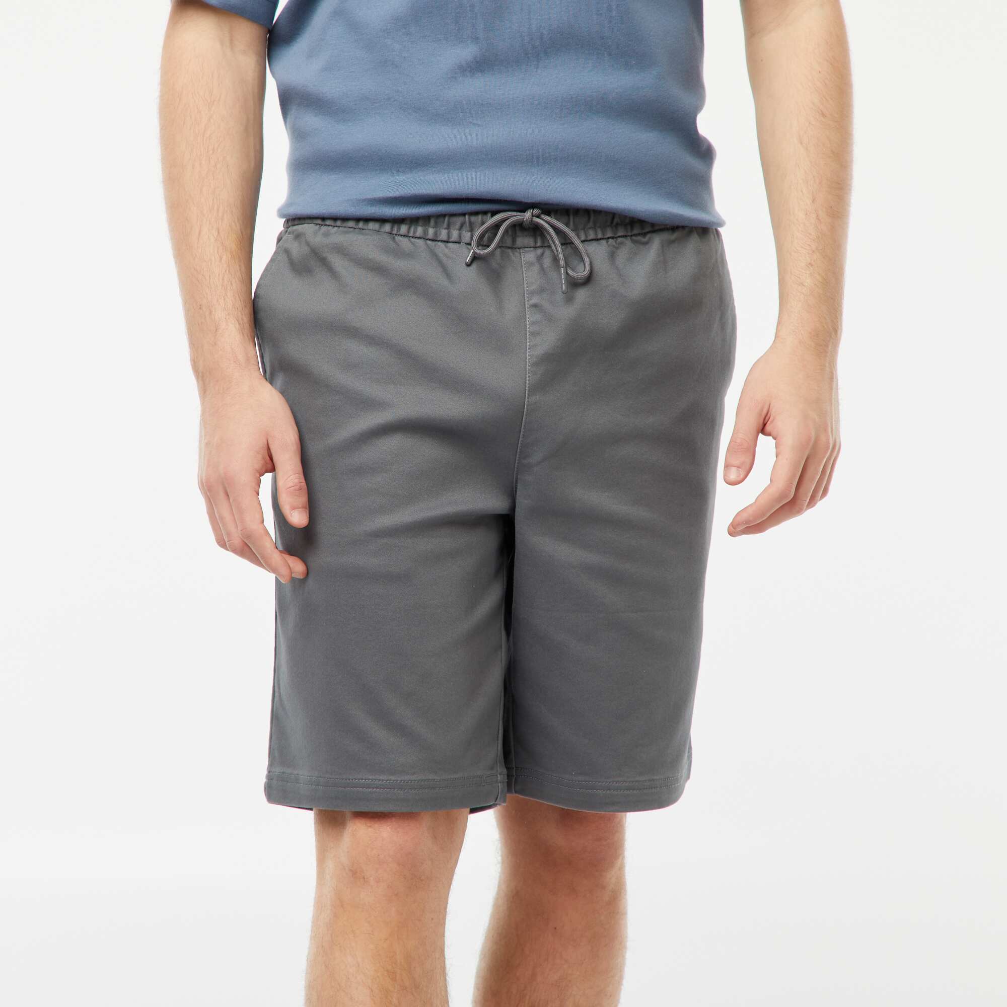 Straight-cut preppy Bermuda shorts GREY - Image 4