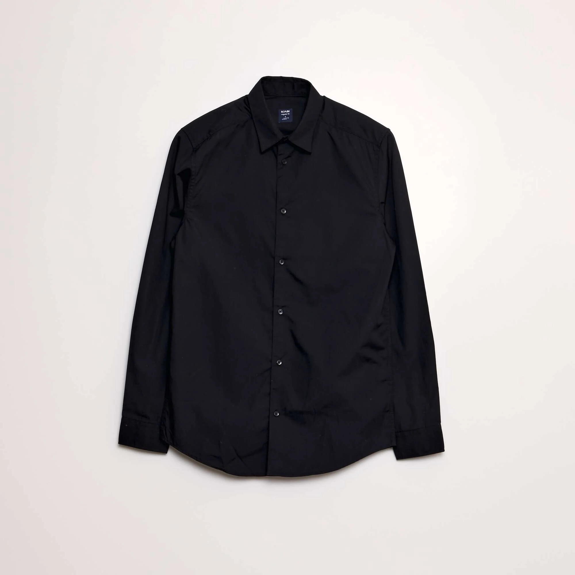 Straight-cut shirt Black - Image 5