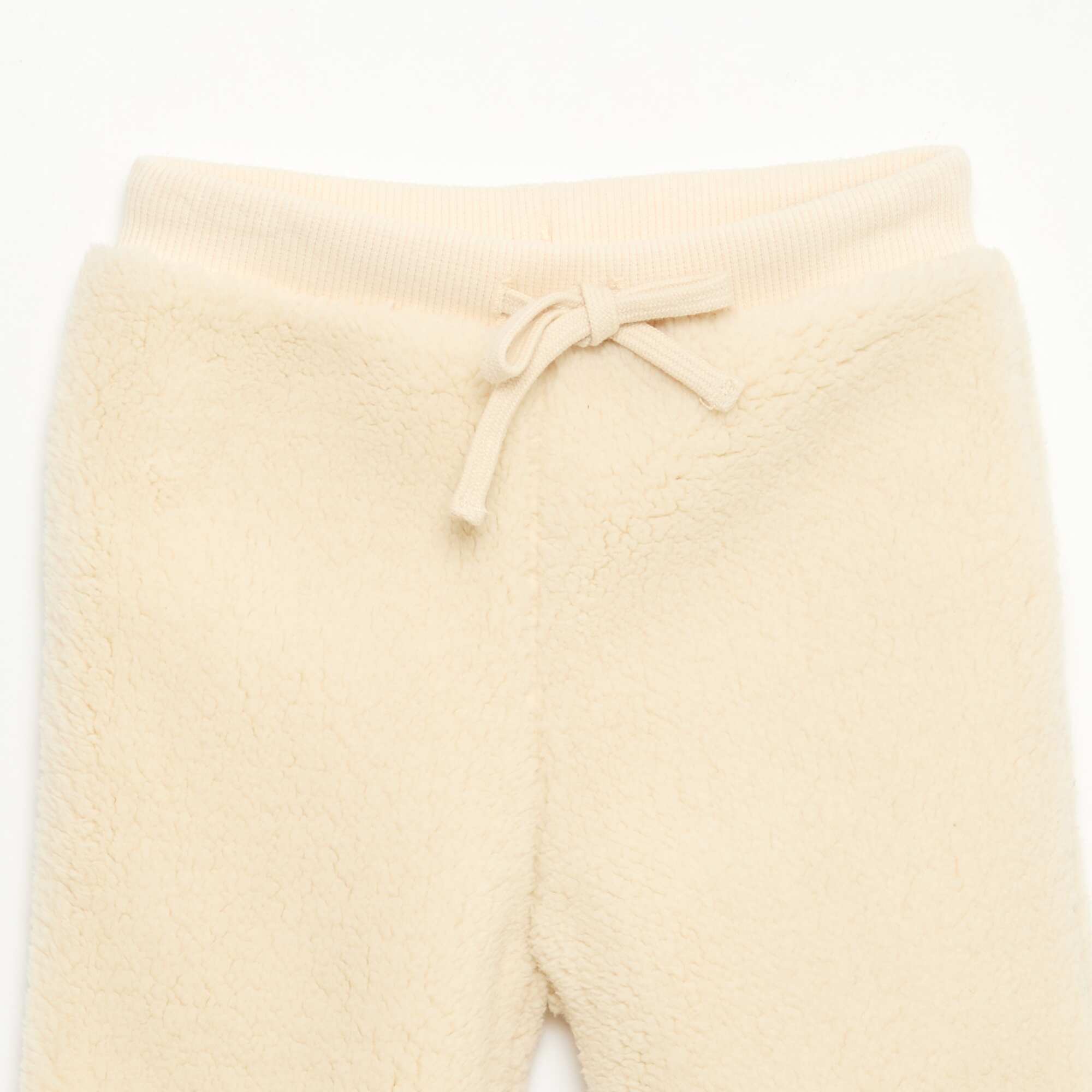 Straight-Leg Faux Shearling Trousers WHITE - Image 2