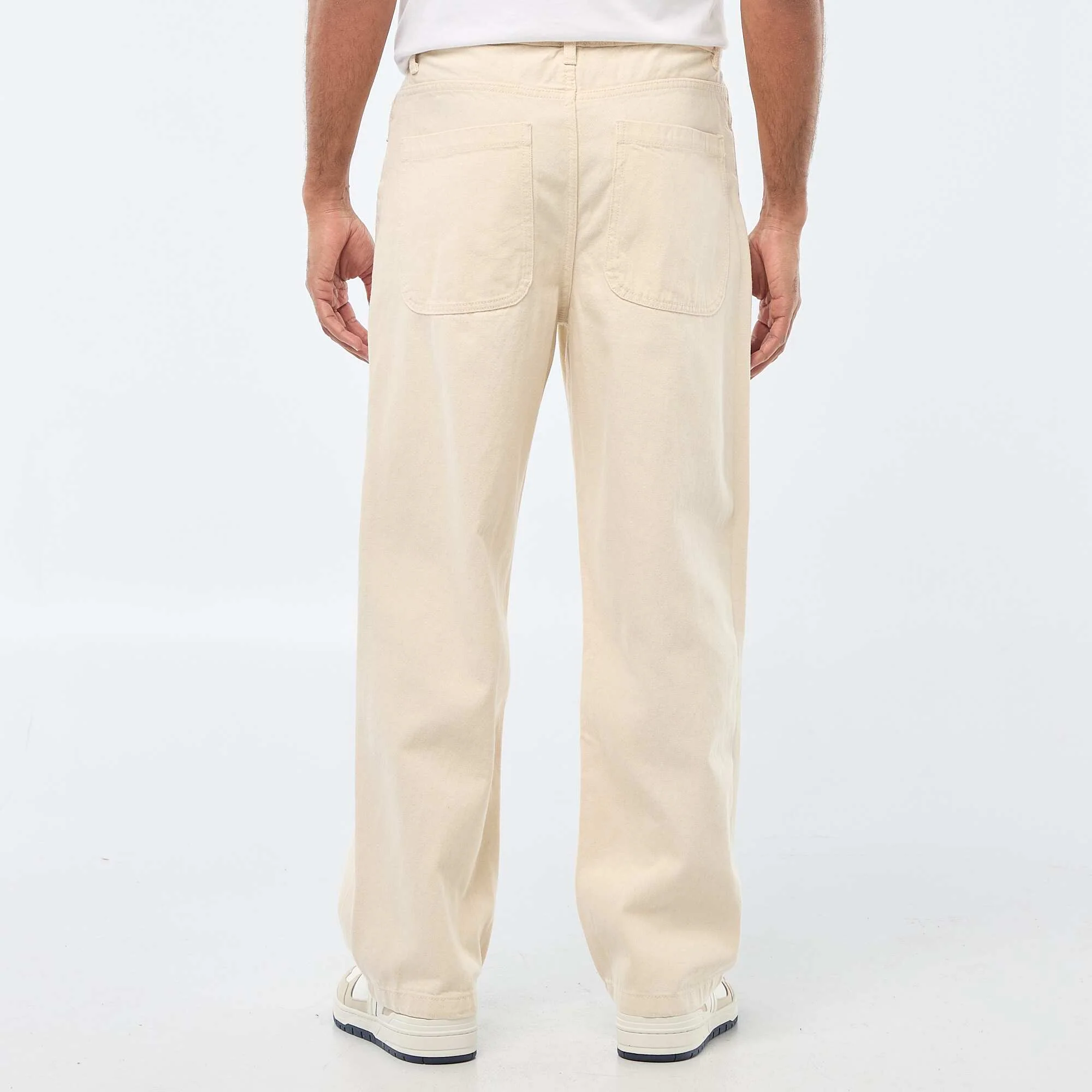 Straight Leg / Regular Fit 5-Pocket Jeans WHITE - Image 3