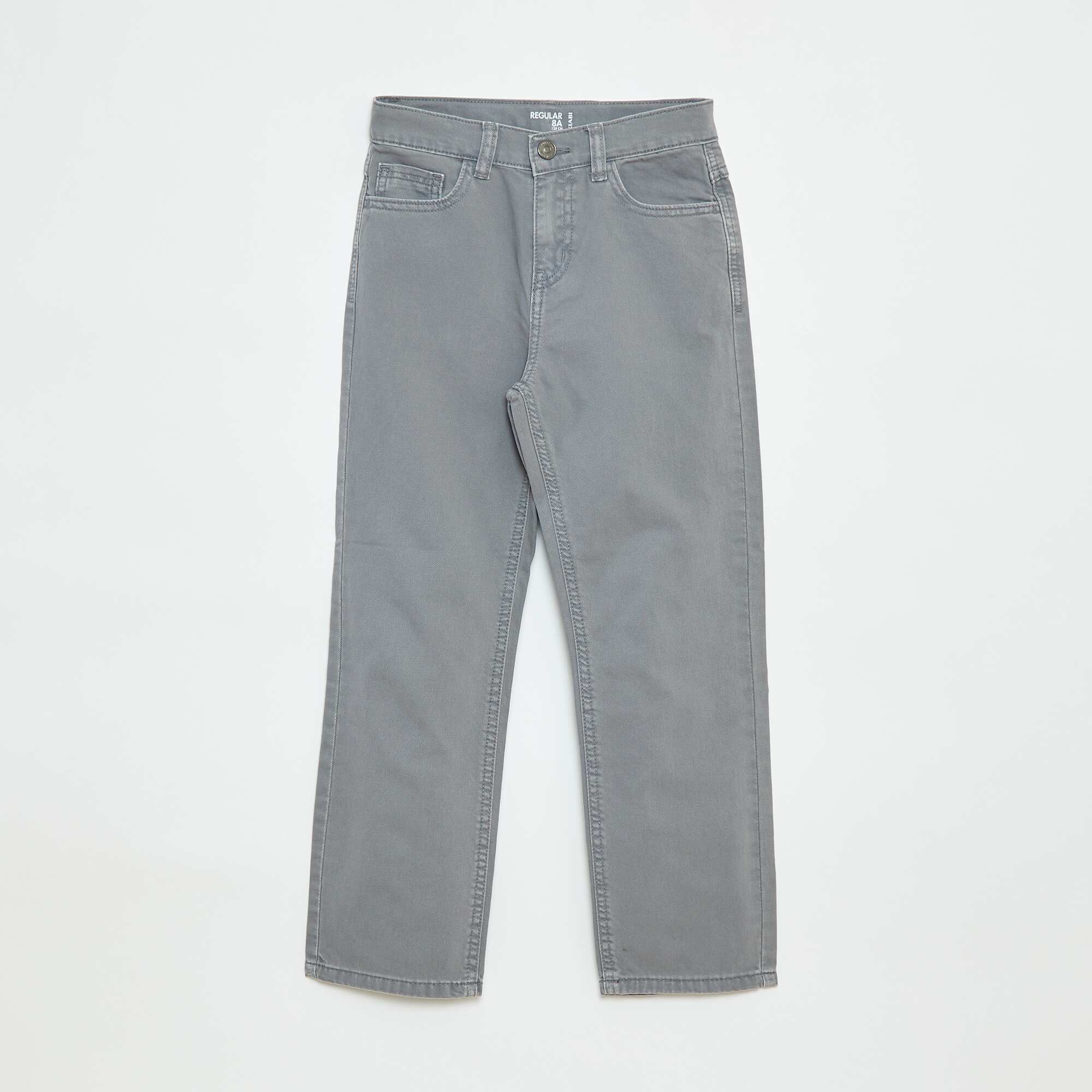 Straight-leg trousers - regular fit with 5 pockets GREY