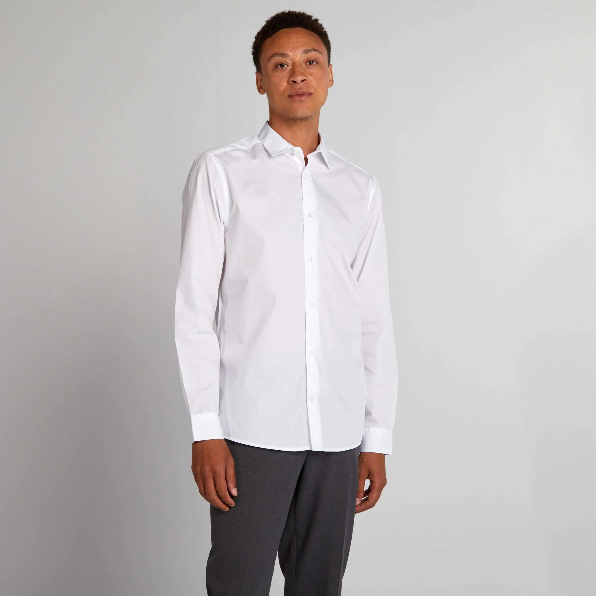 Straight white shirt White - Image 4