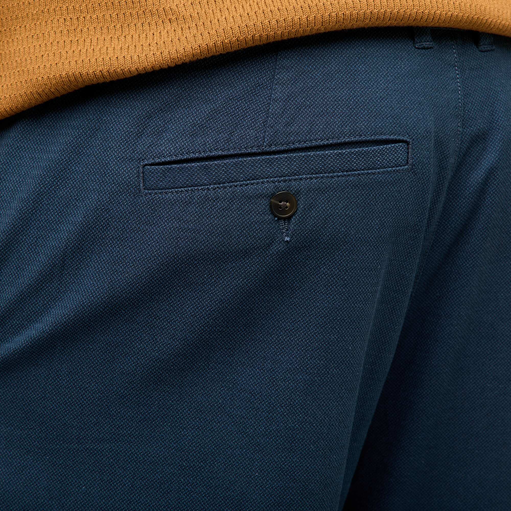 Stretch Cotton Chino Trousers BLUE - Image 5