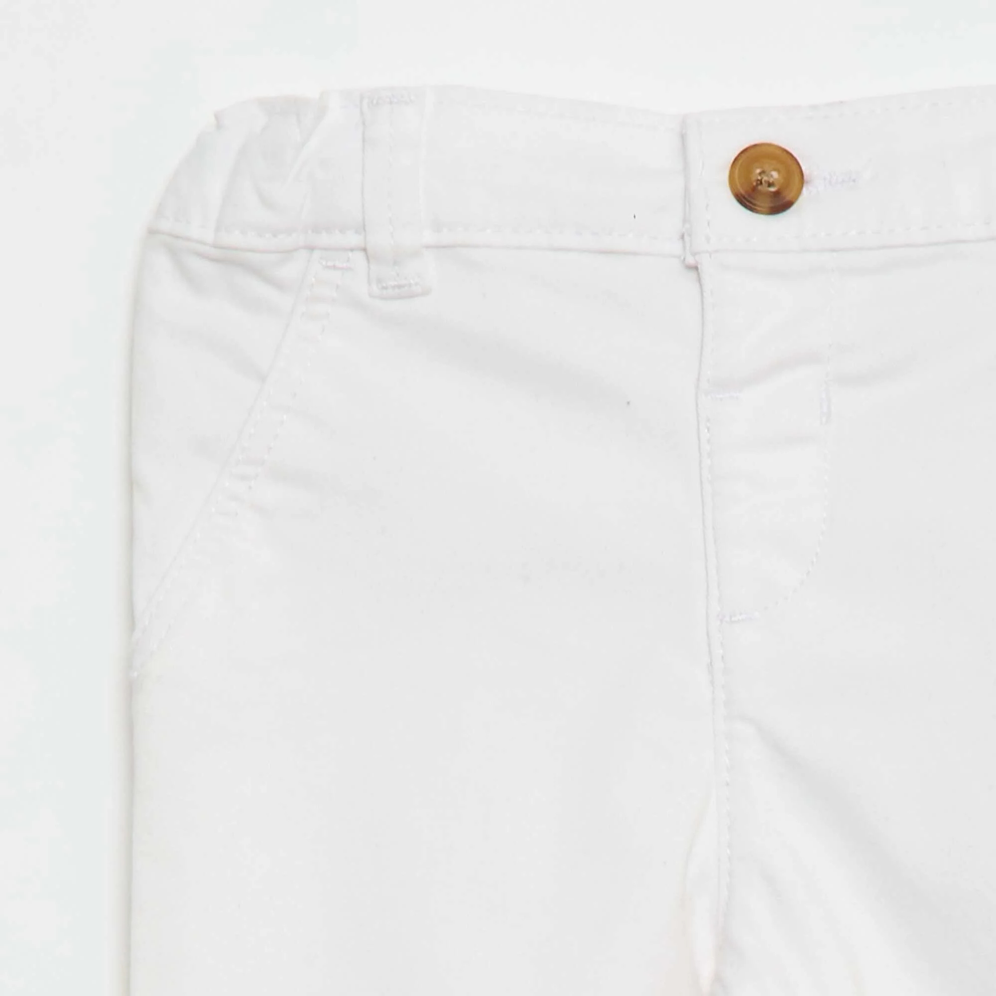Stretch Cotton Straight-Leg Chinos WHITE - Image 3