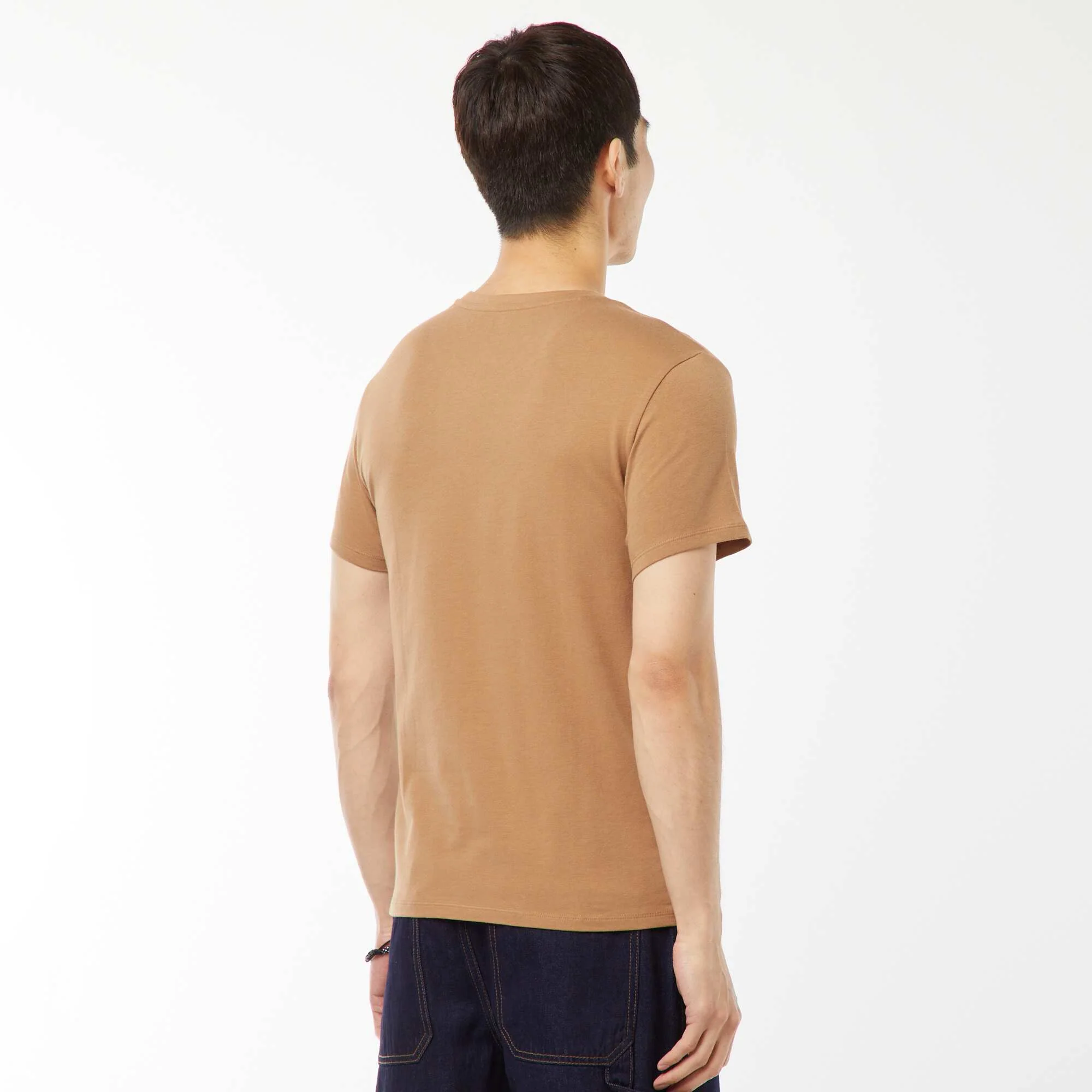 Stretch regular T-shirt BEIGE - Image 3
