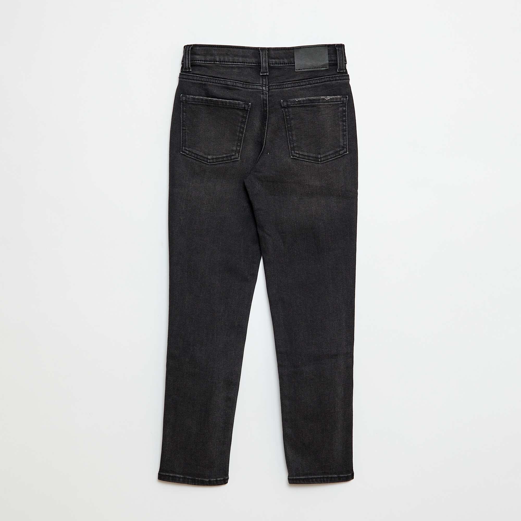 Stretch Slim Fit Cotton Denim Trousers GREY - Image 2
