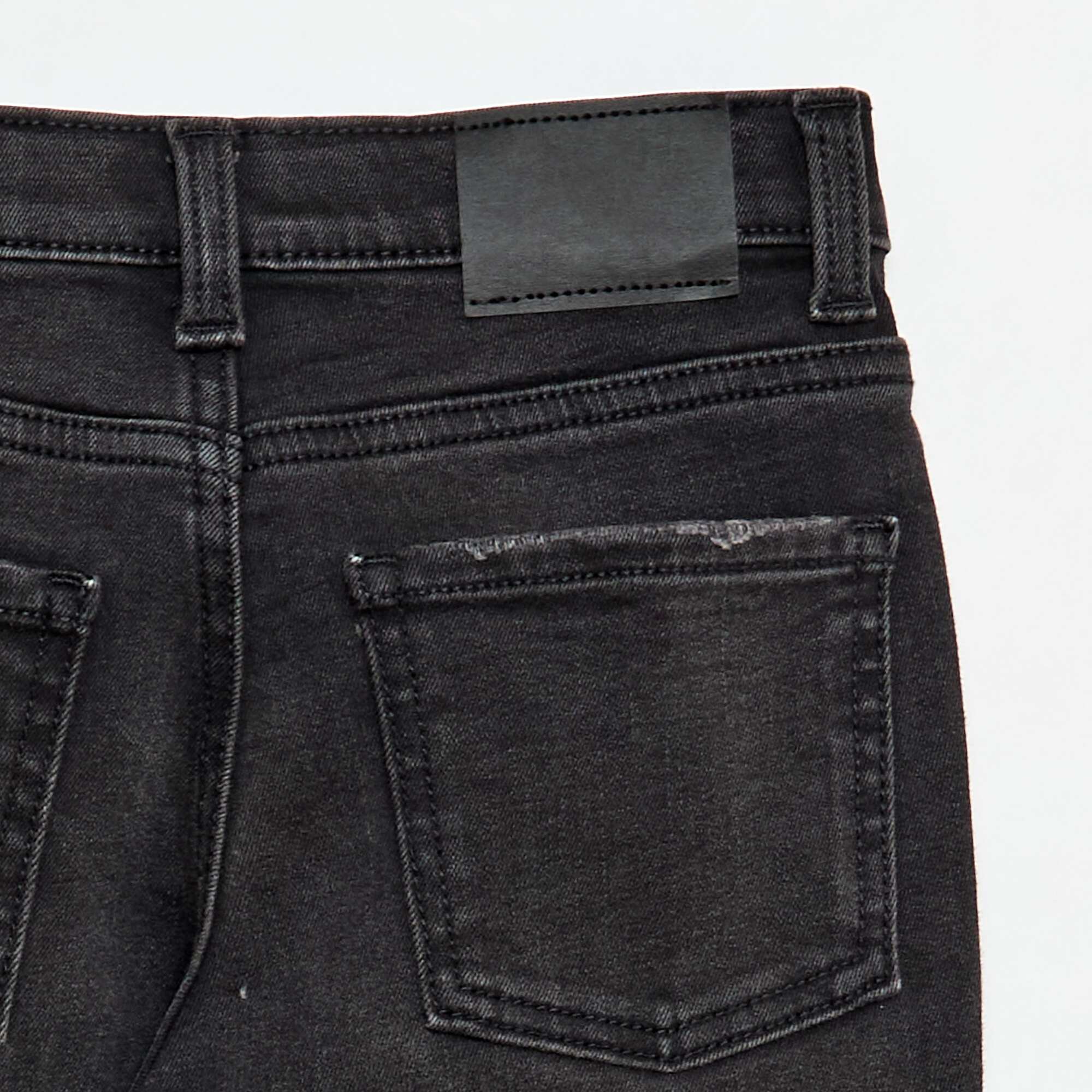Stretch Slim Fit Cotton Denim Trousers GREY - Image 4