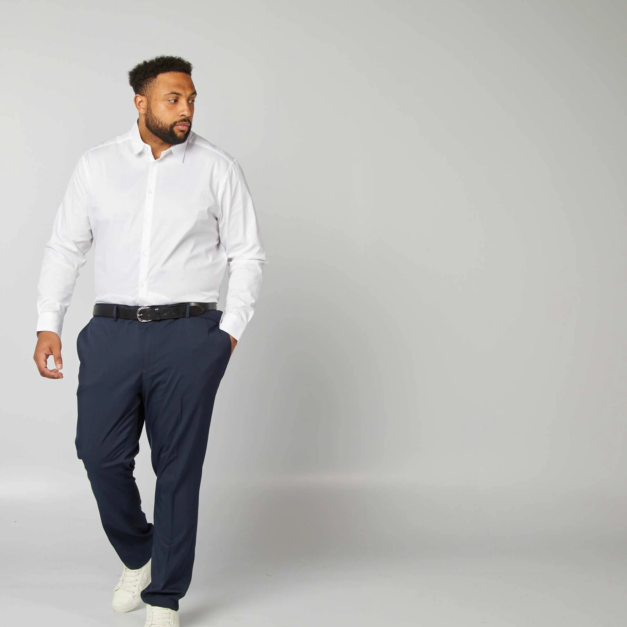 Stretch twill shirt White - Image 2