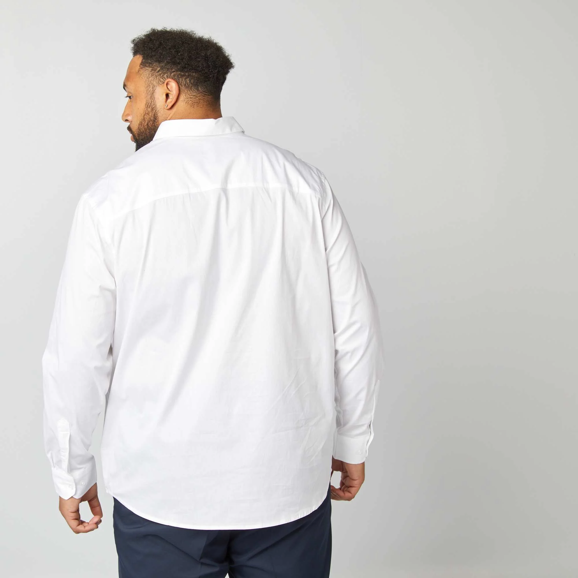 Stretch twill shirt White - Image 3