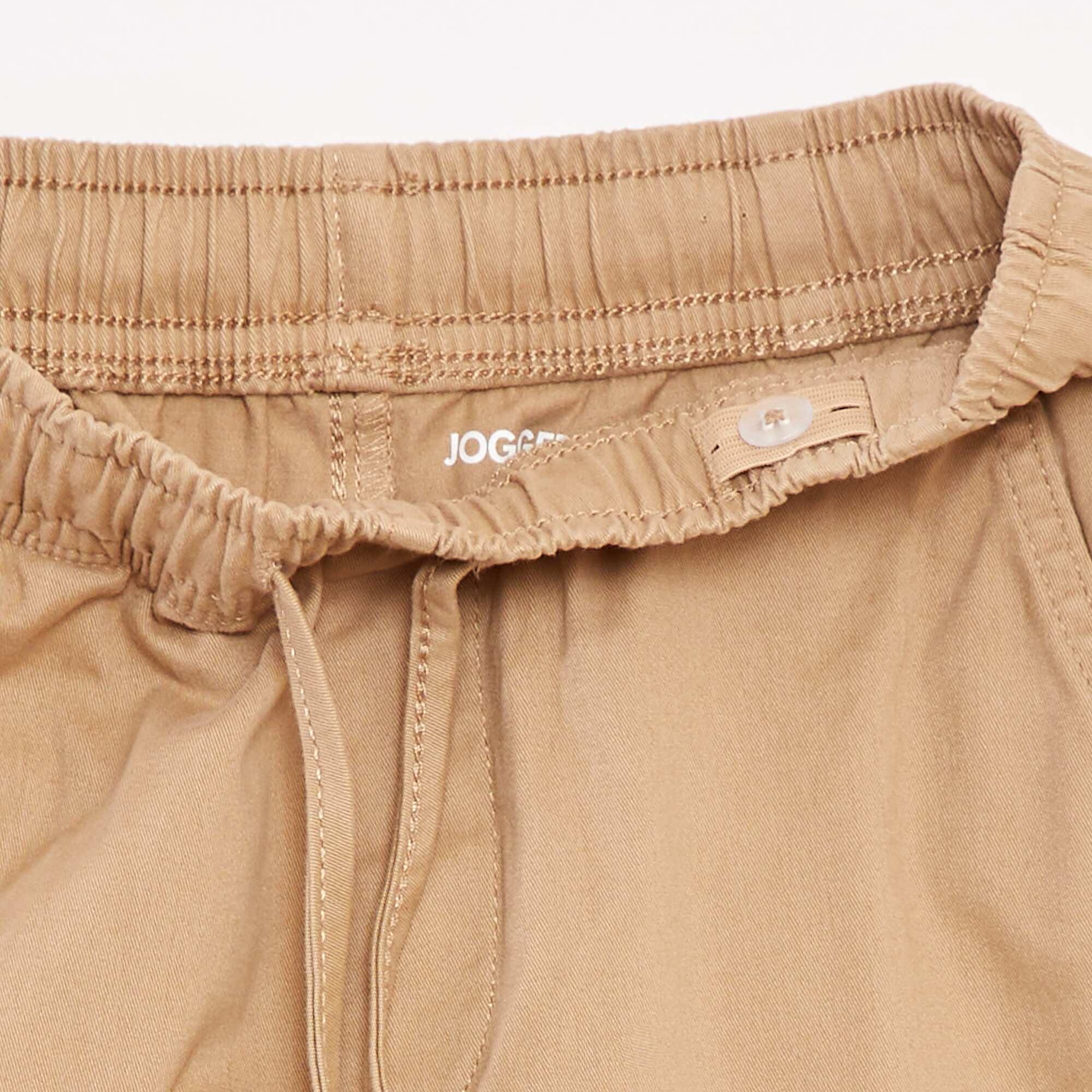 Stretchy multi-pocket trousers BEIGE - Image 4