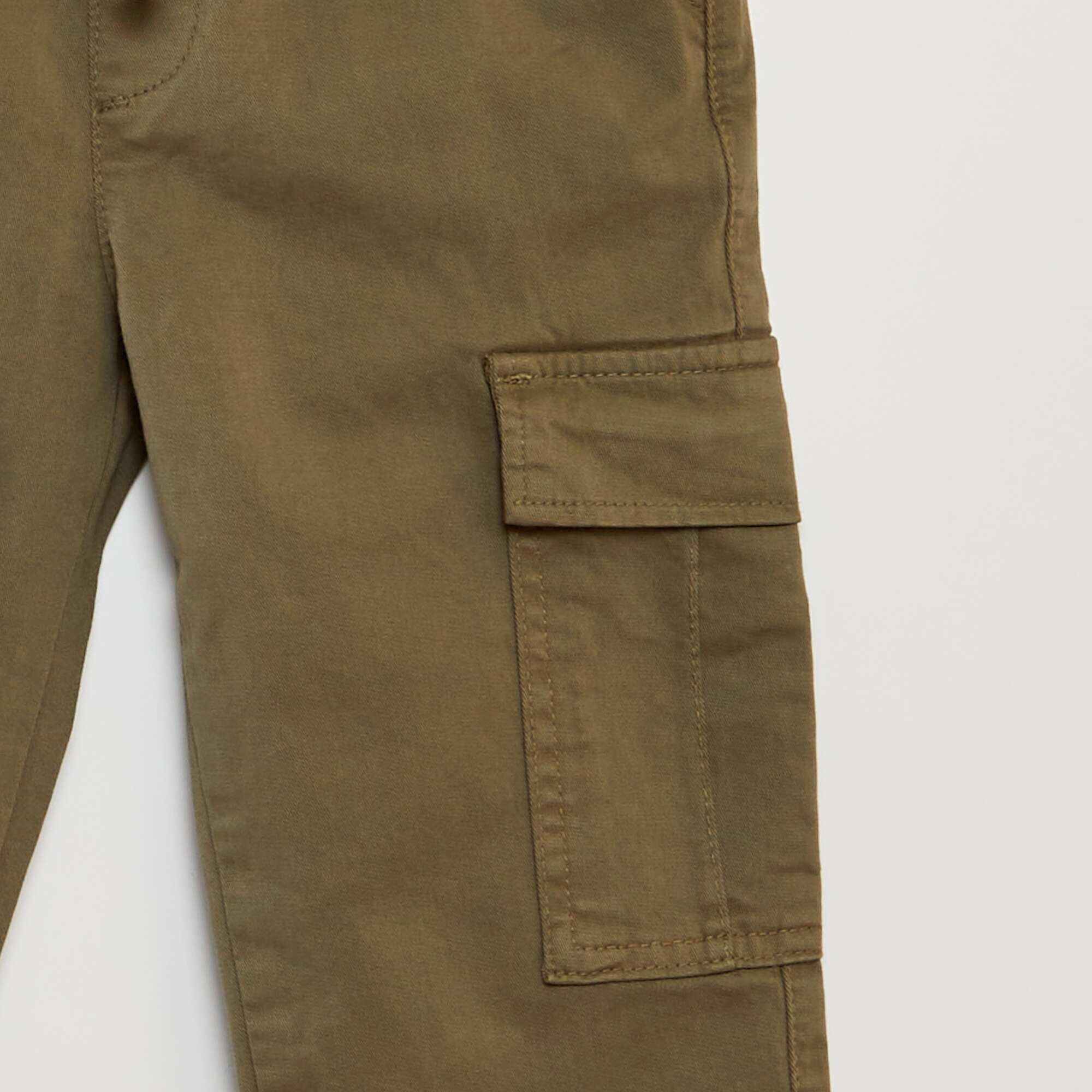 Stretchy multi-pocket trousers KHAKI - Image 3