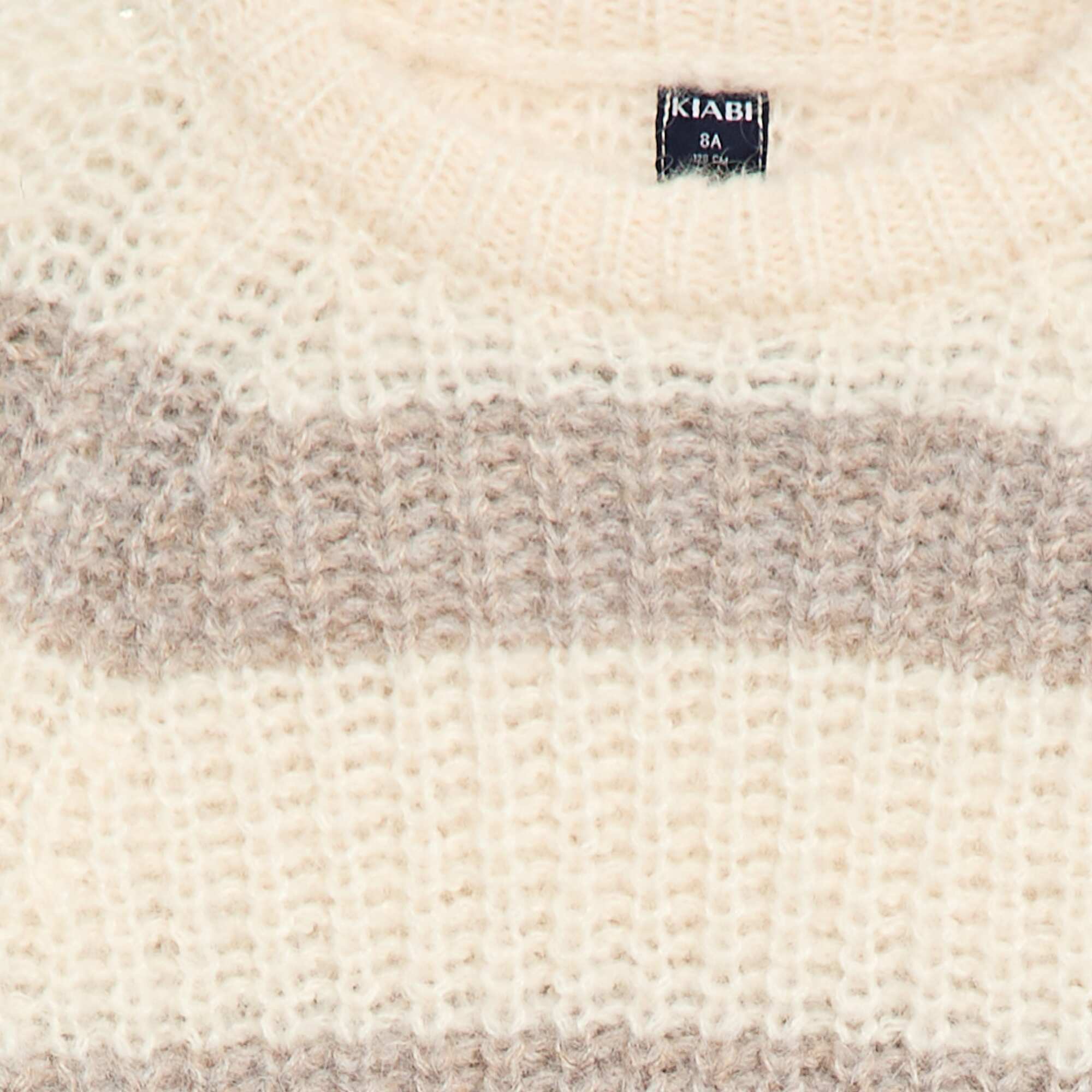 Striped Chunky Knit Sweater BEIGE - Image 3