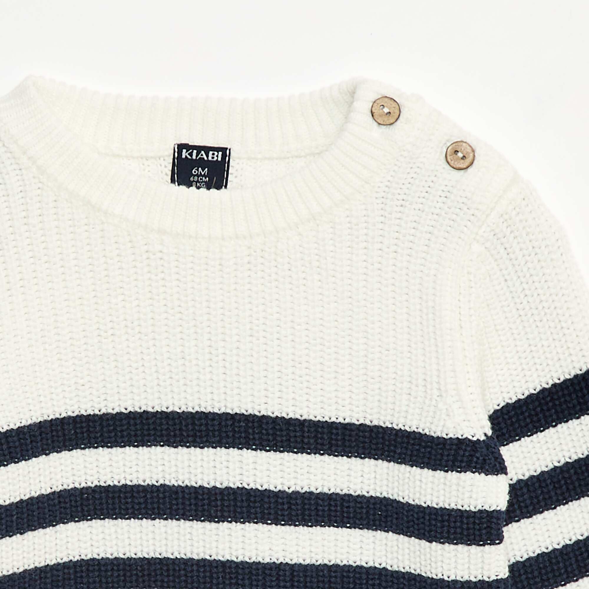 Striped Cotton Sweater BLUE - Image 2