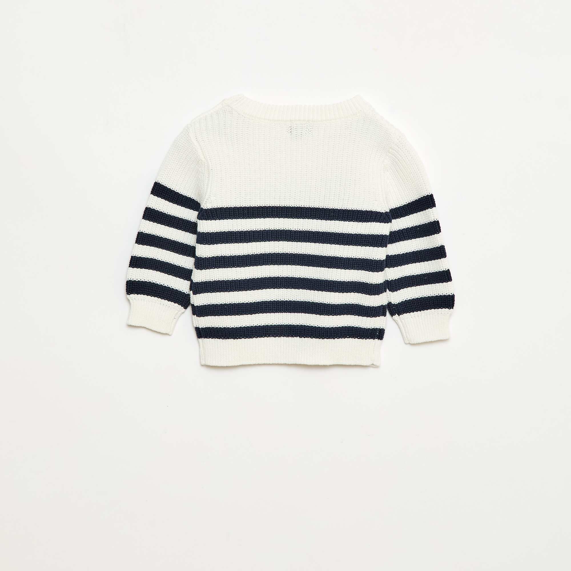 Striped Cotton Sweater BLUE - Image 3