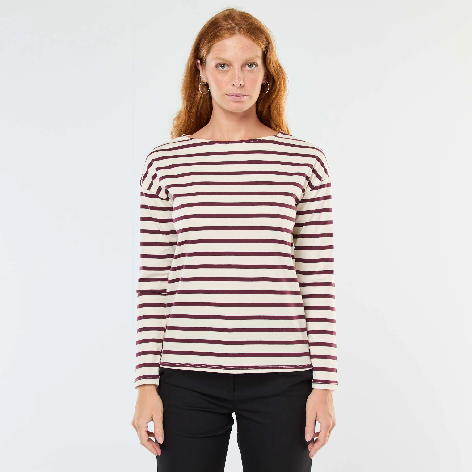 Striped Long-Sleeve Jersey T-Shirt WHITE - Image 4