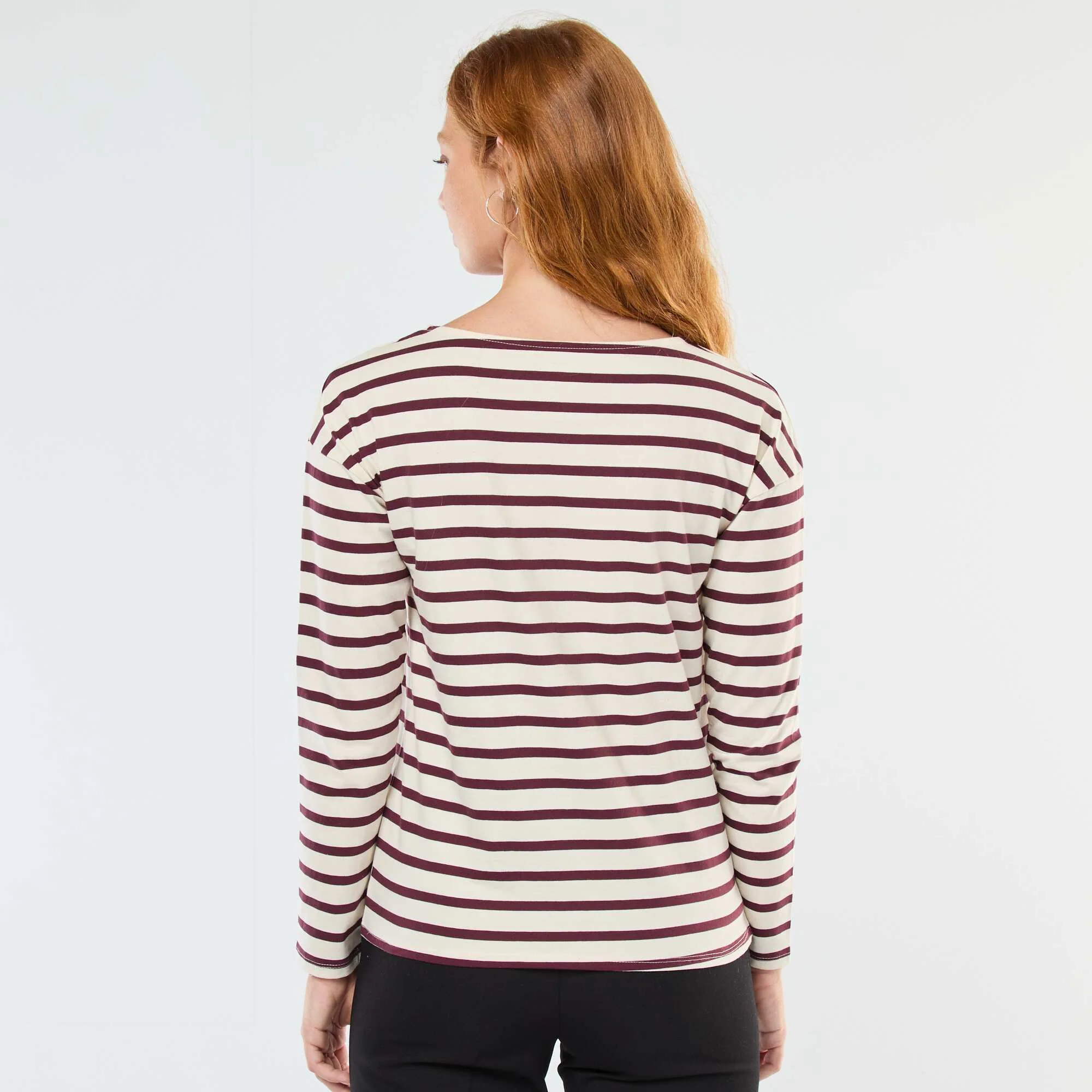 Striped Long-Sleeve Jersey T-Shirt WHITE - Image 5