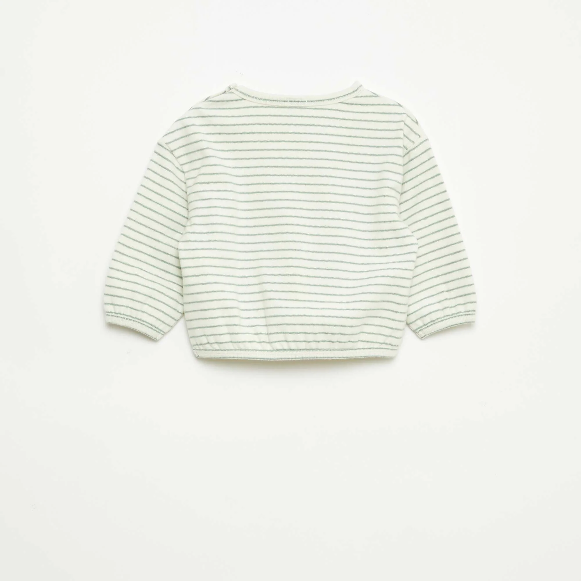 Striped Long-Sleeve T-shirt WHITE - Image 4
