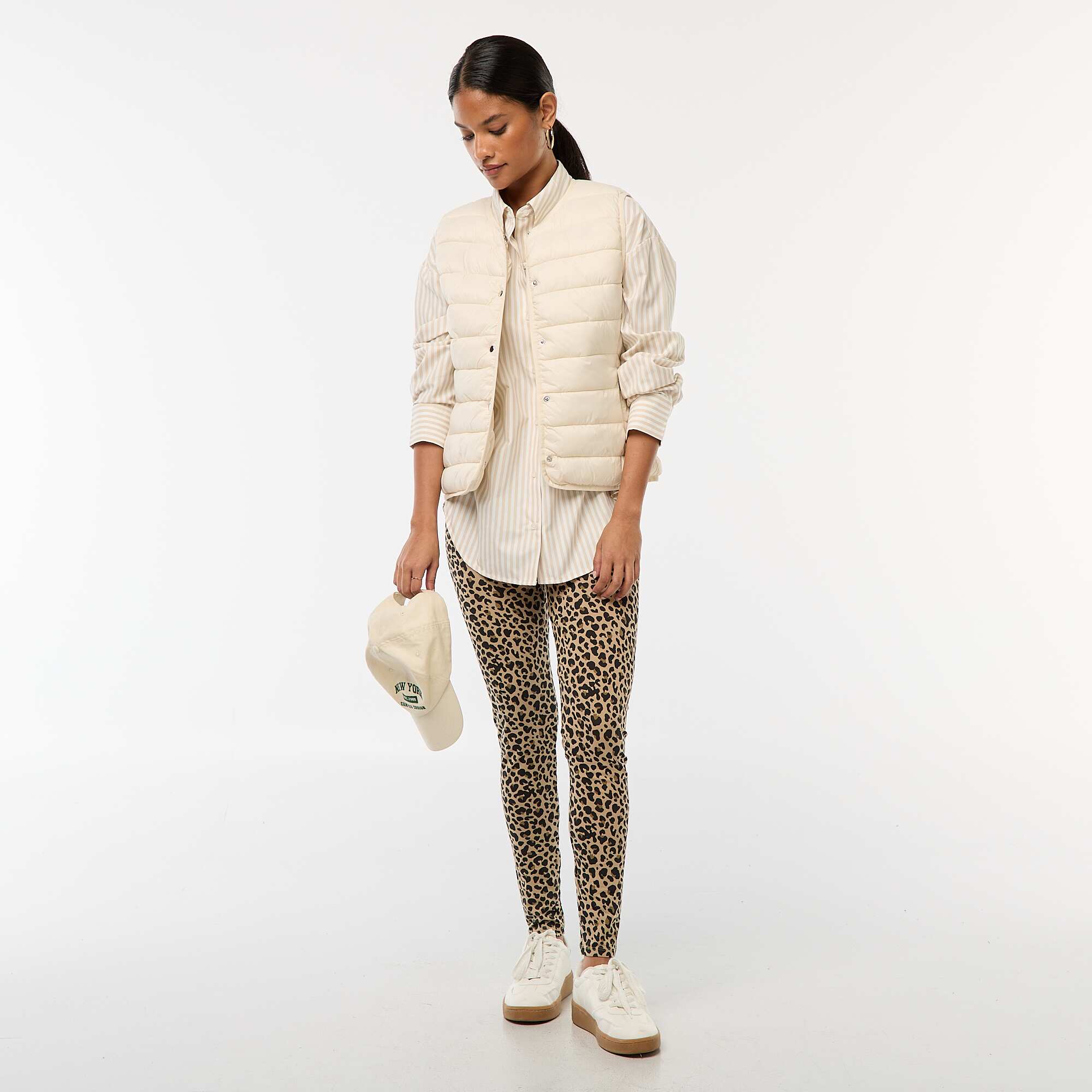 Striped Poplin Shirt BEIGE - Image 2