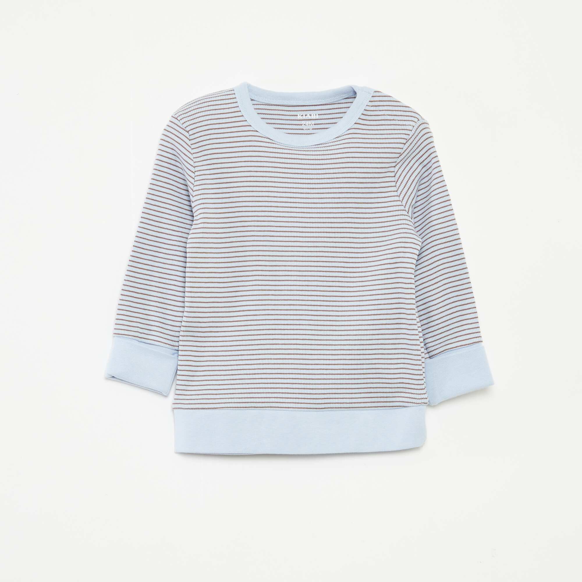 Striped T-shirt and trousers pyjama set - 2-piece set BLUE - Image 2