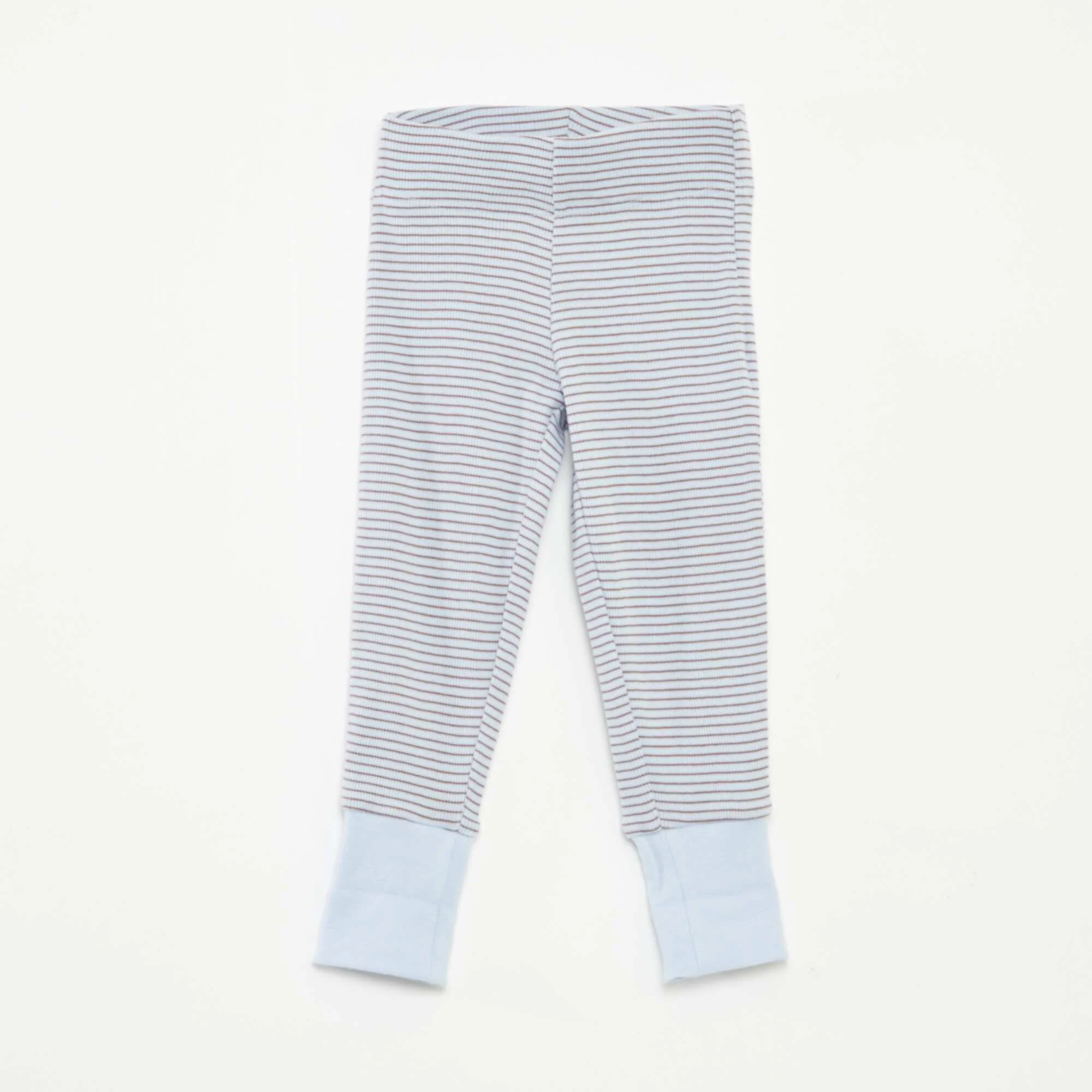 Striped T-shirt and trousers pyjama set - 2-piece set BLUE - Image 6