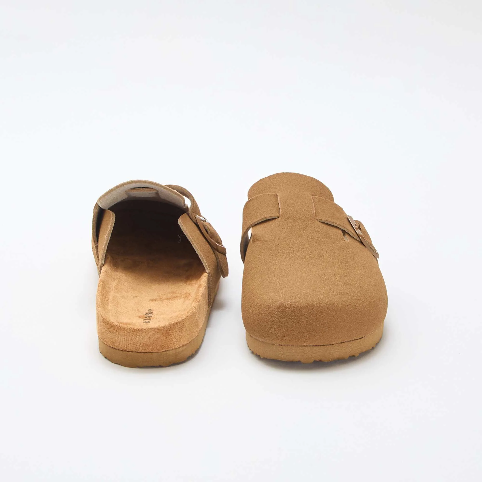 Suede-Effect Mule Clogs BROWN - Image 3