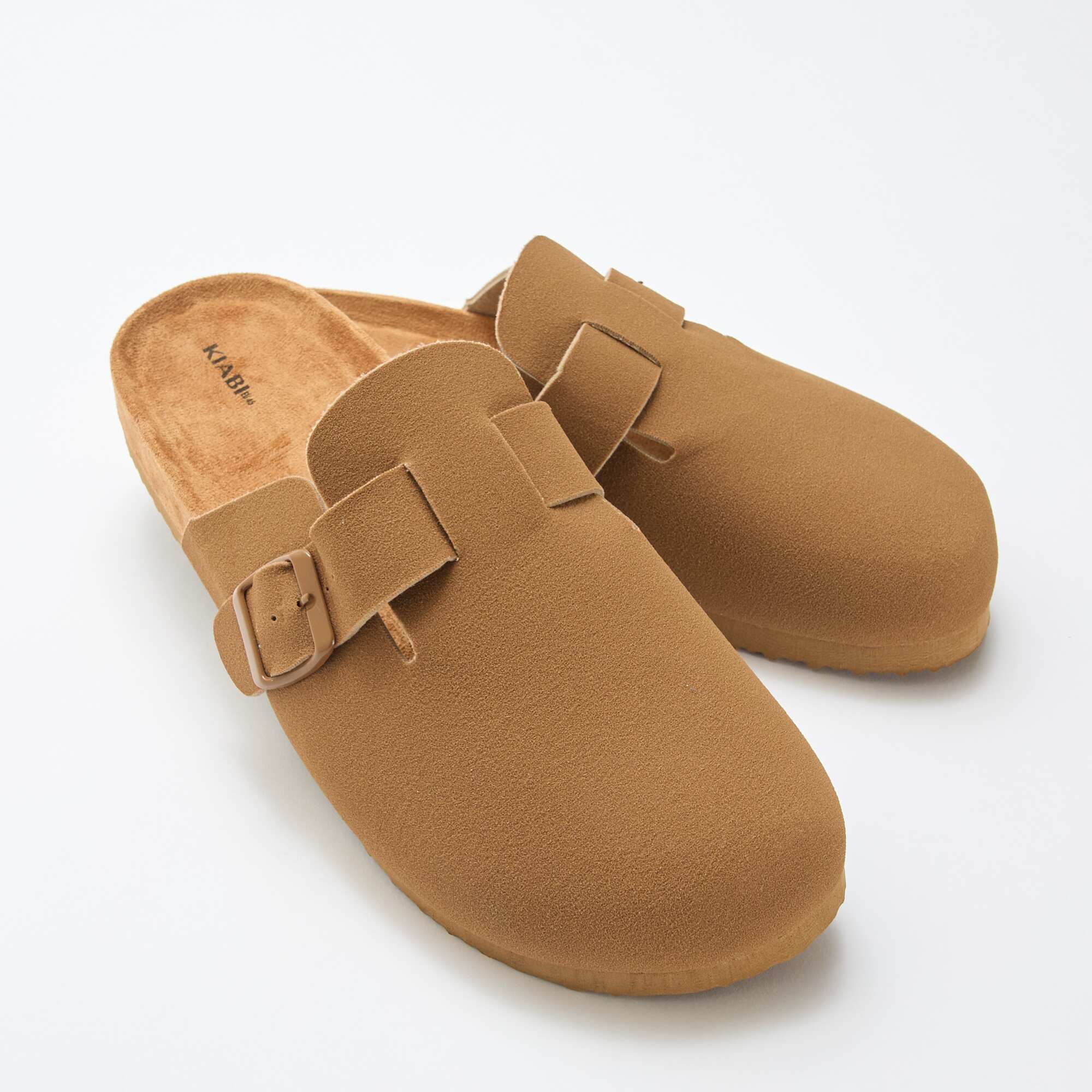 Suede-Effect Mule Clogs BROWN - Image 5