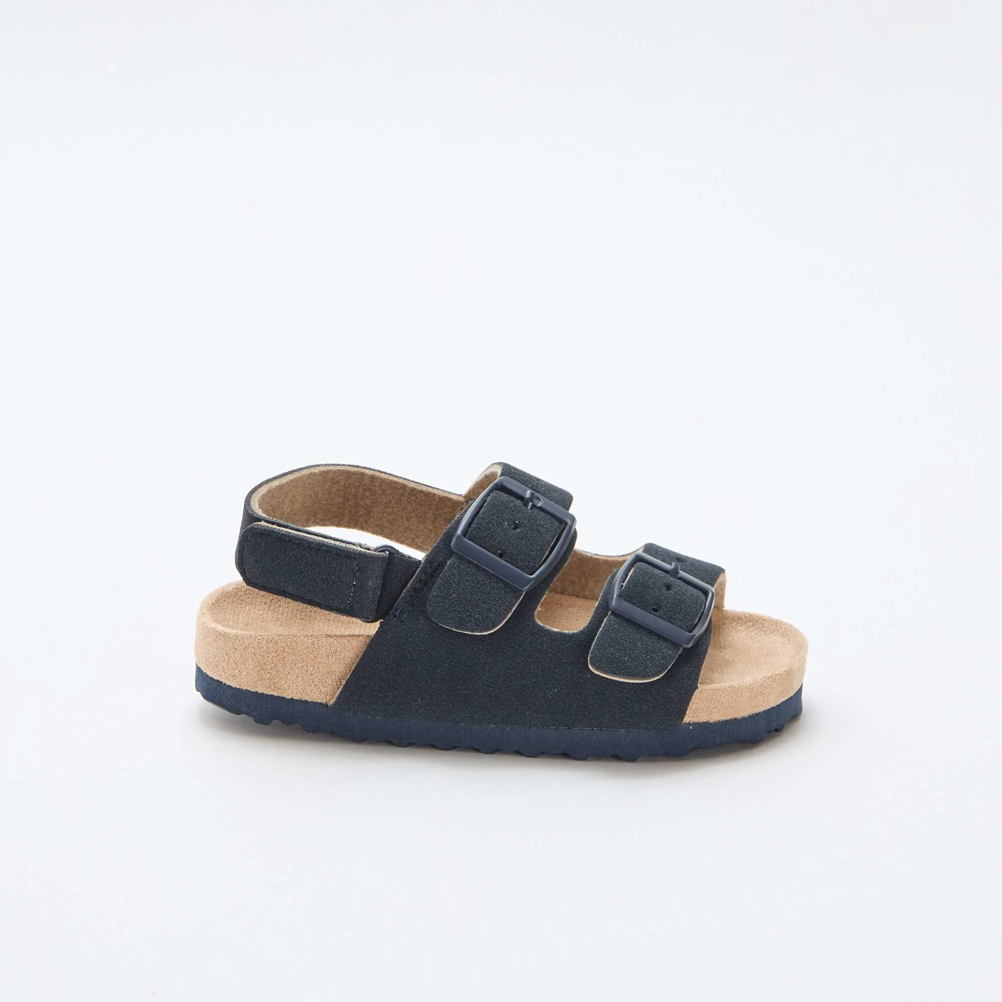 Suedette Flat Sandals BLUE - Image 2