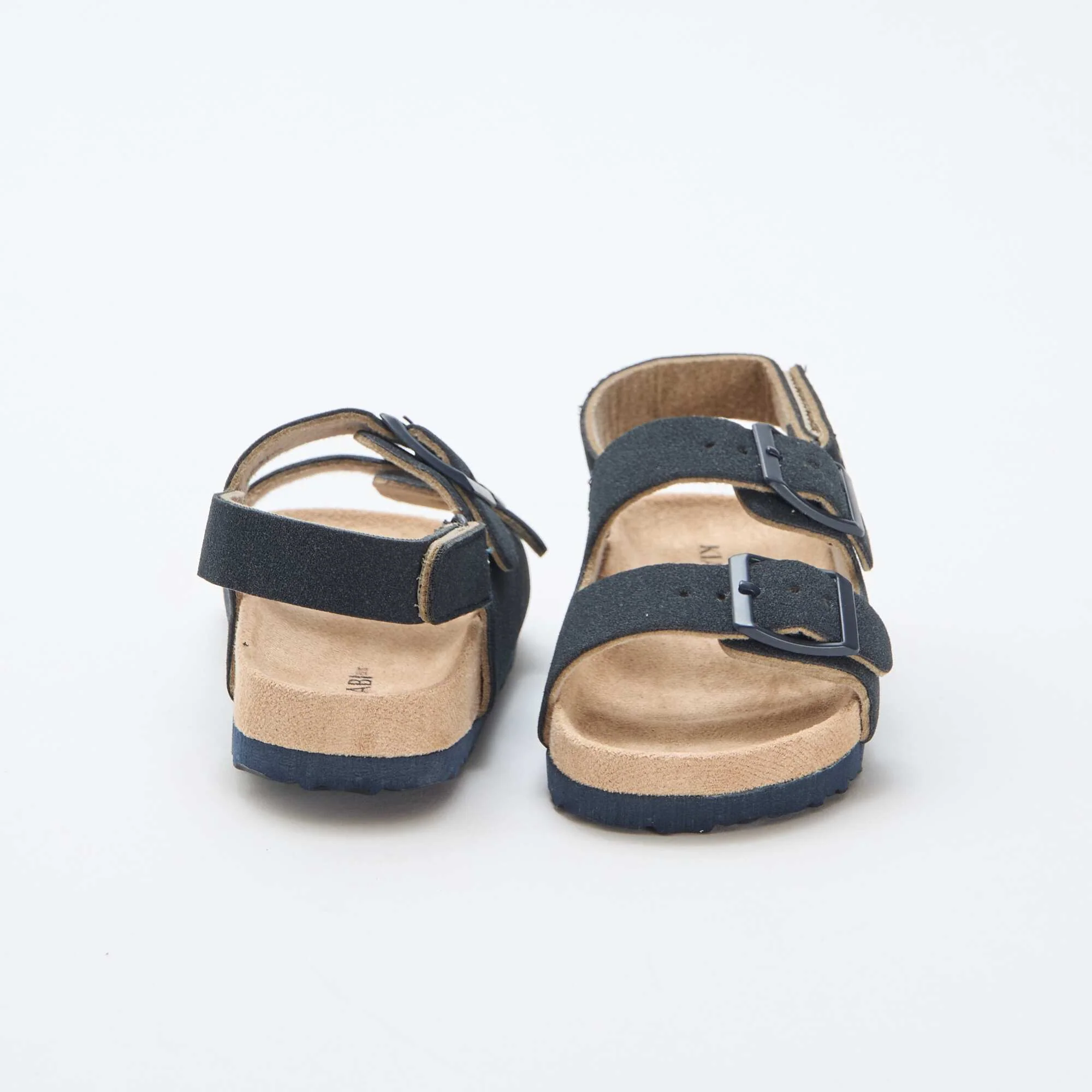 Suedette Flat Sandals BLUE - Image 3