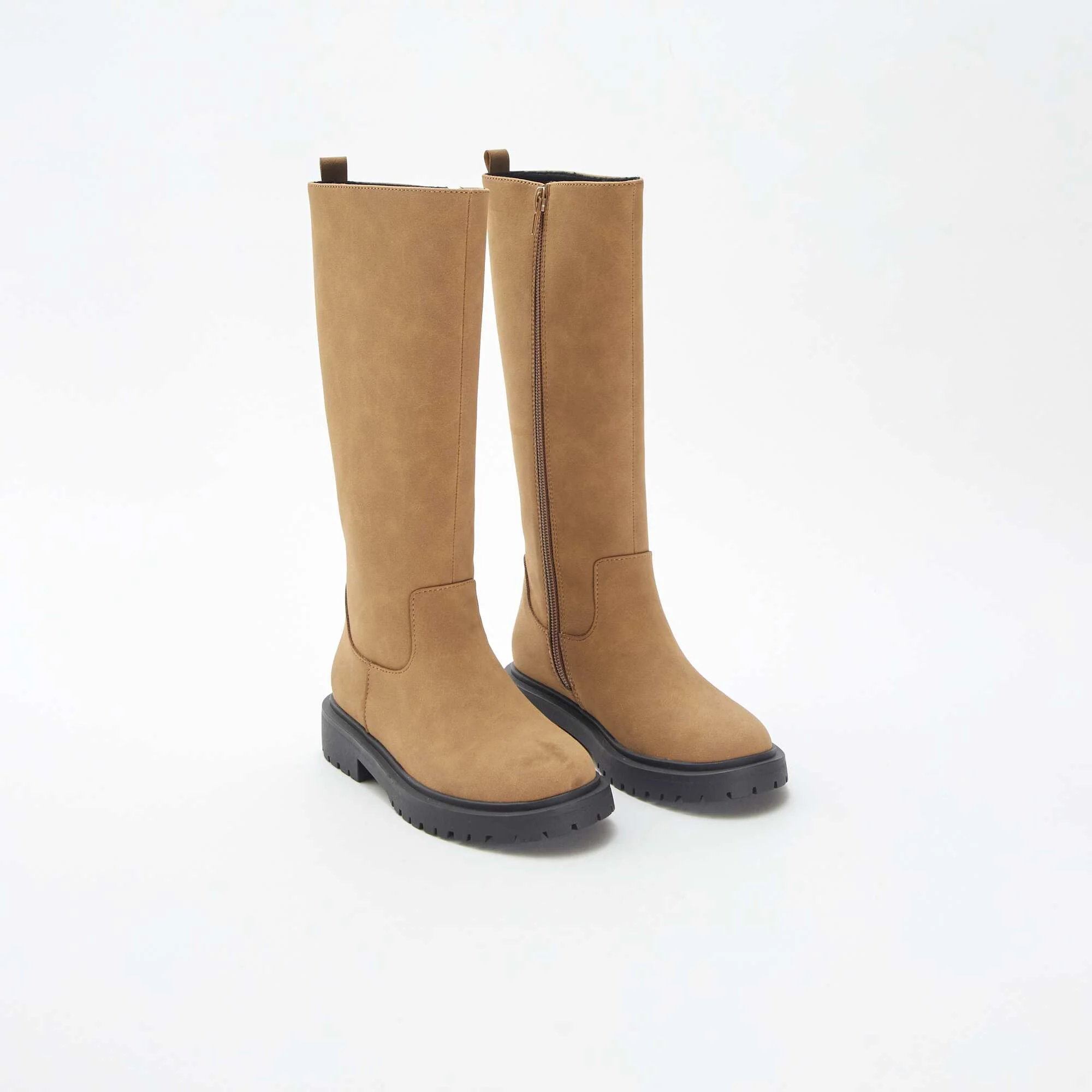 Suedette high boots BROWN