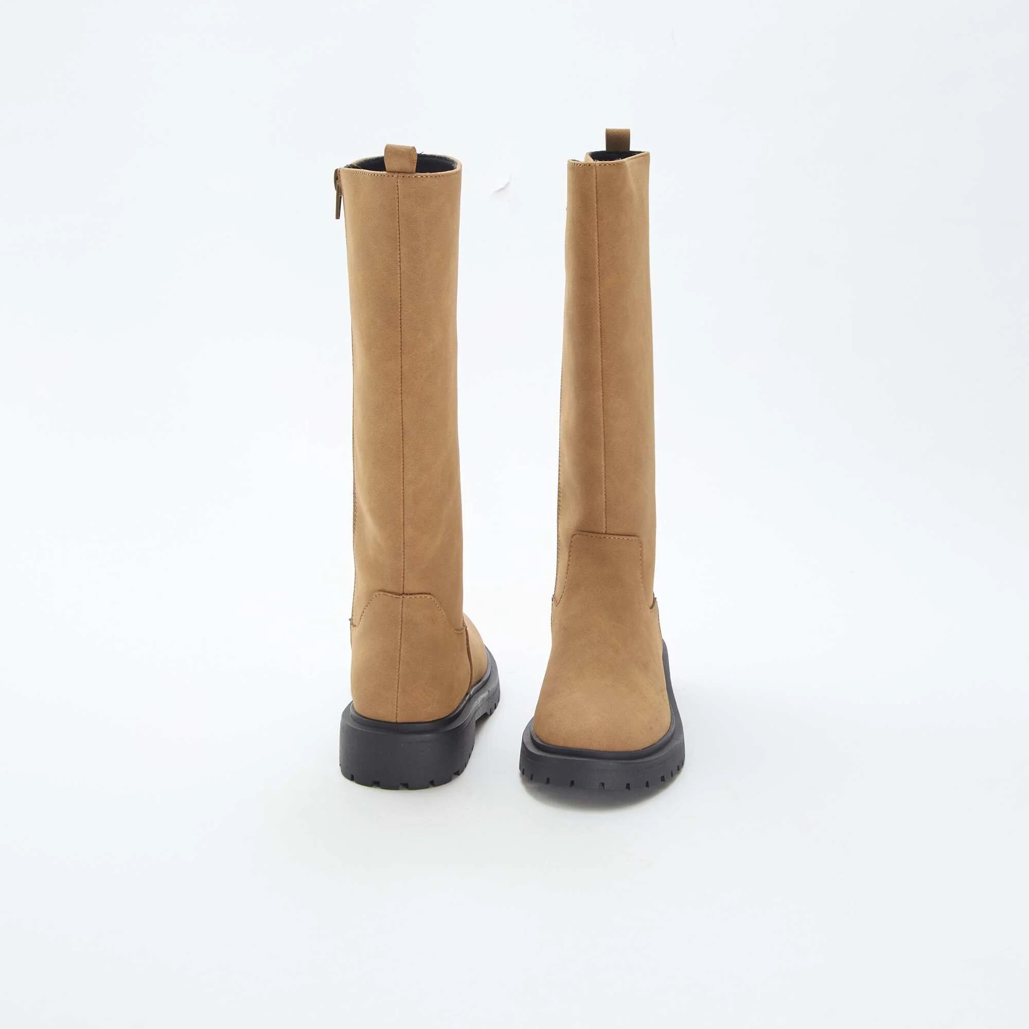 Suedette high boots BROWN - Image 3