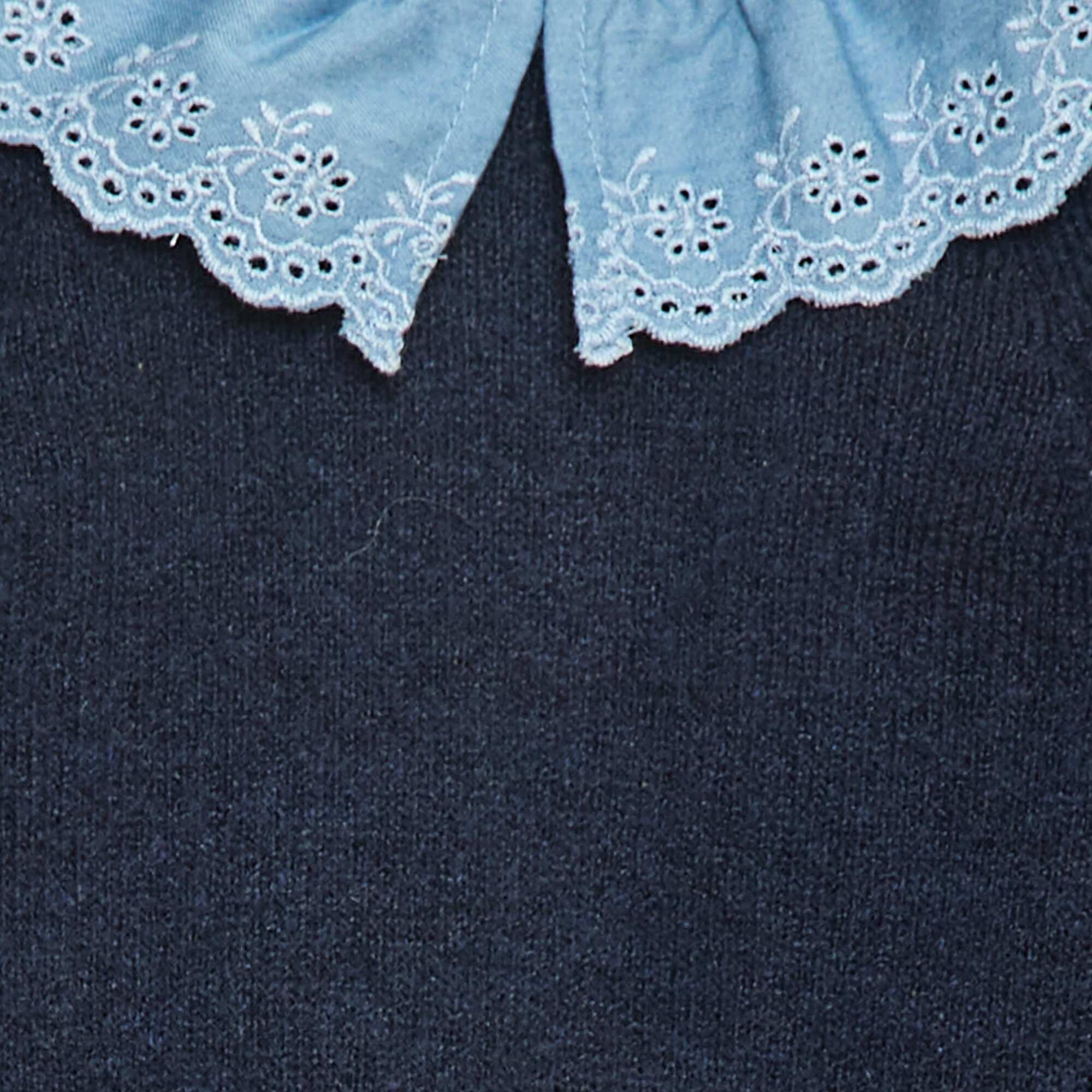 Sweater with Cotton Sleeves BLUE - Image 3