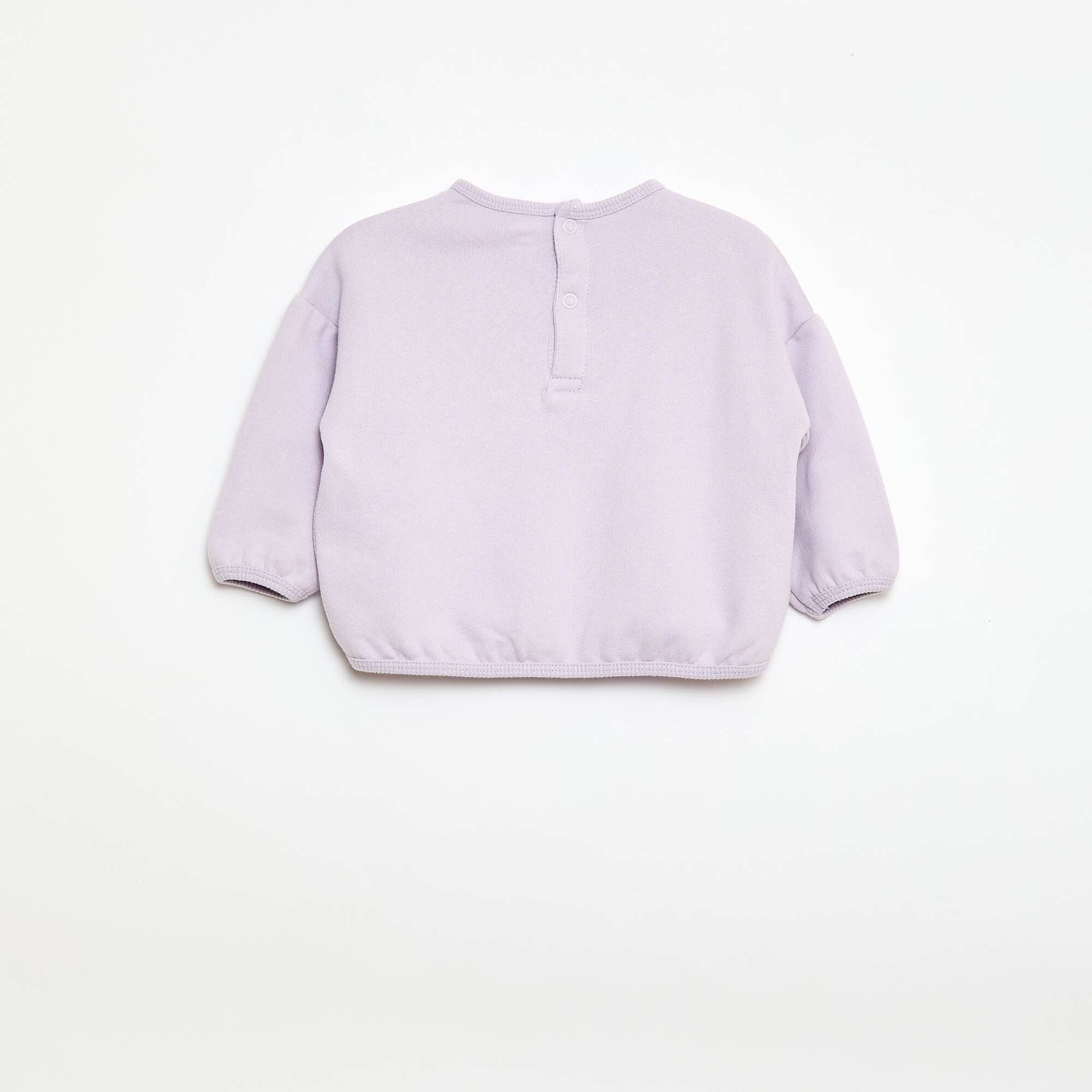 Sweatshirt and Fancy Joggers Set PURPLE - Image 4