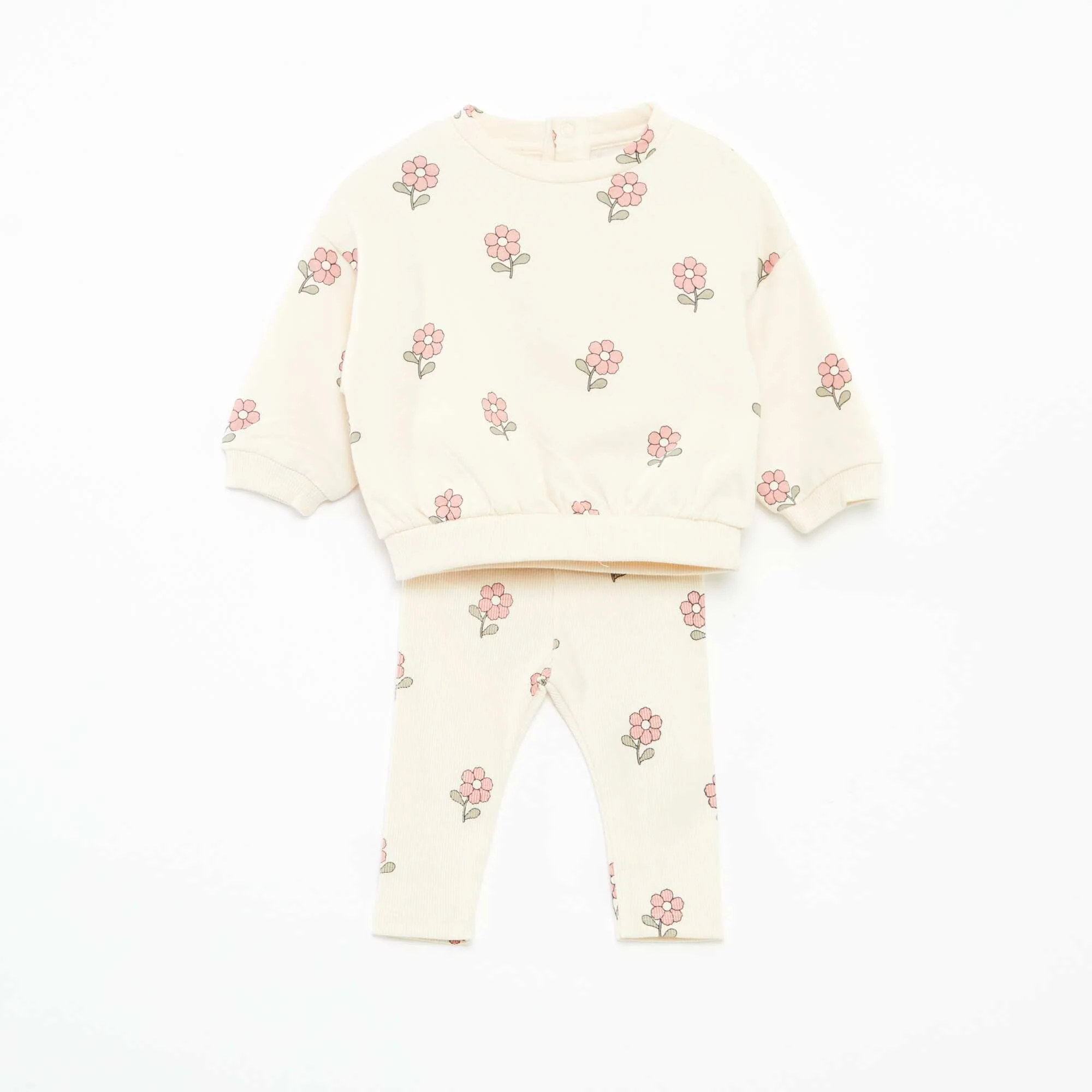 Sweatshirt and leggings jogging set - 2-piece set PINK