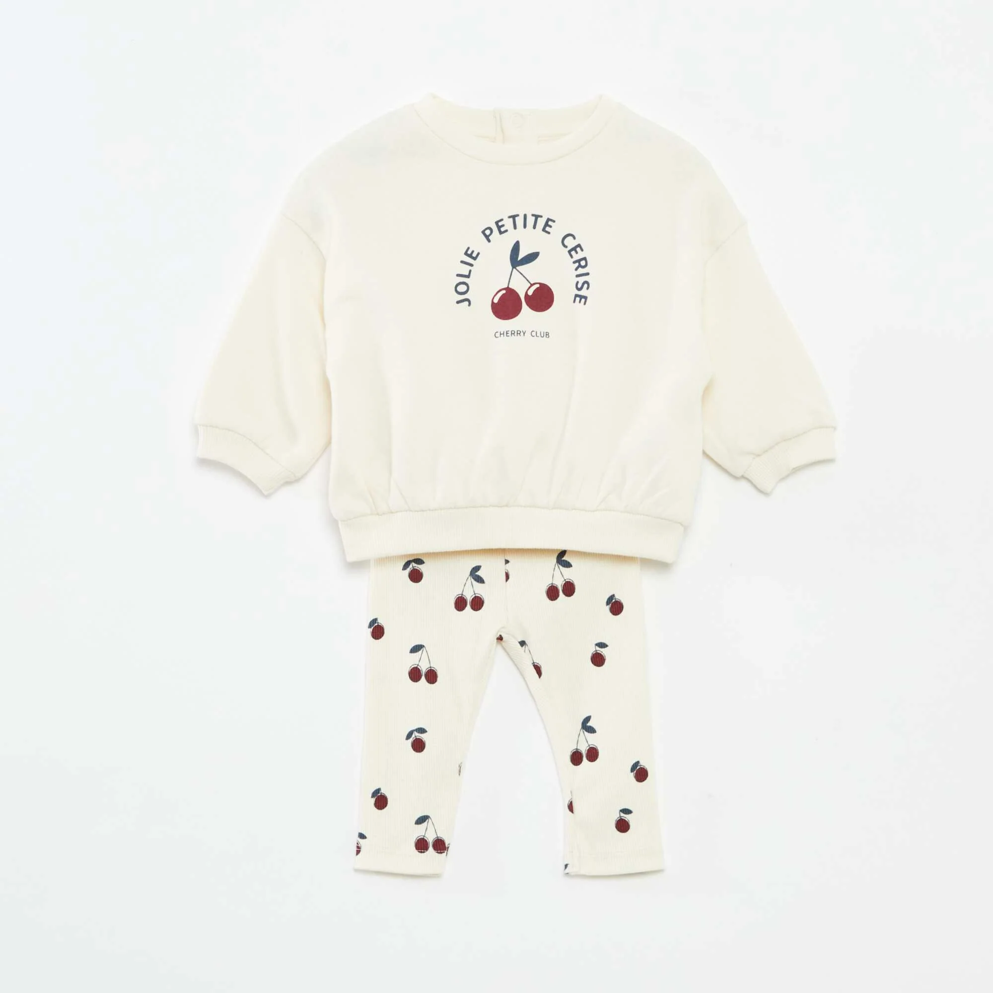 Sweatshirt and leggings jogging set - 2-piece set WHITE