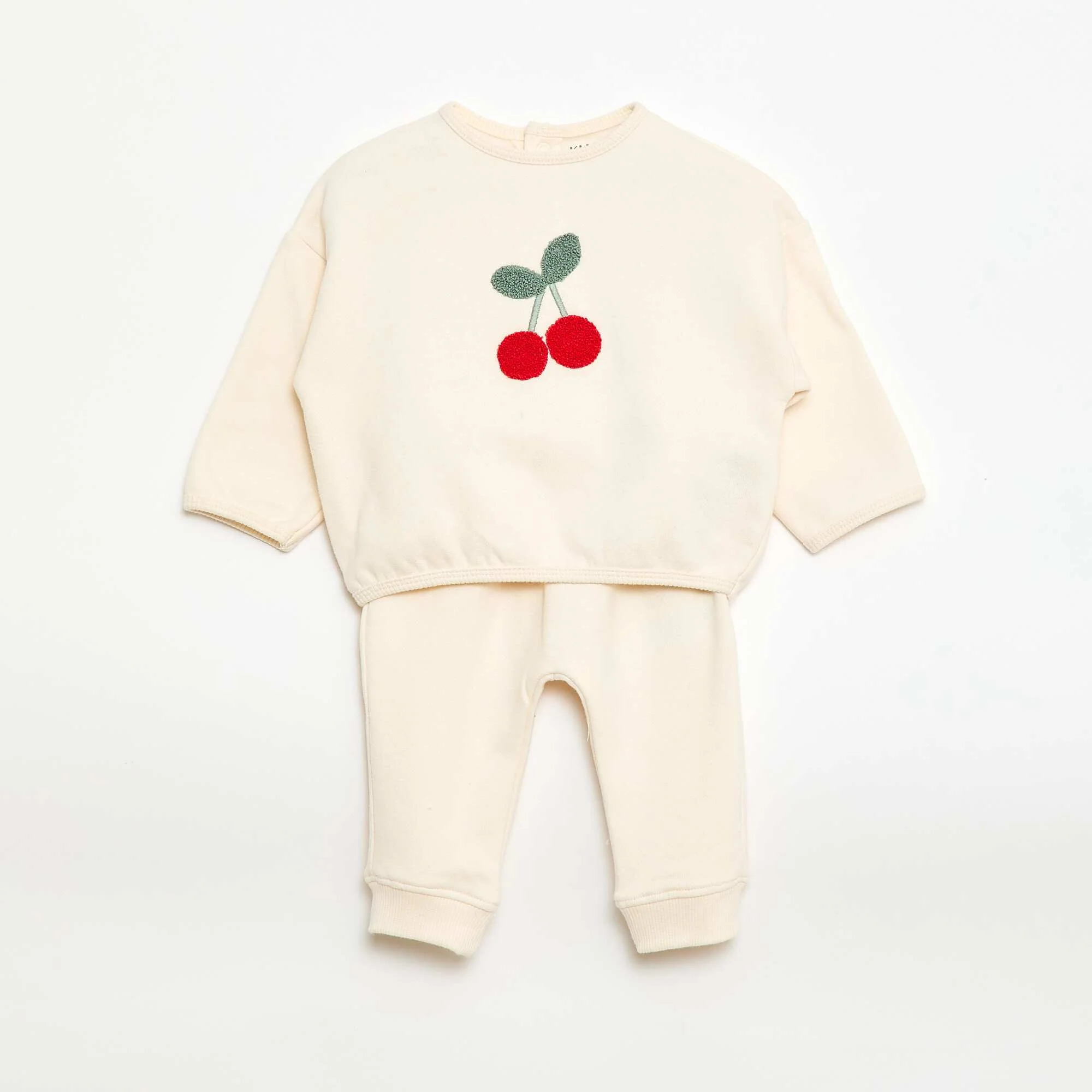 Sweatshirt and patterned jogging set WHITE