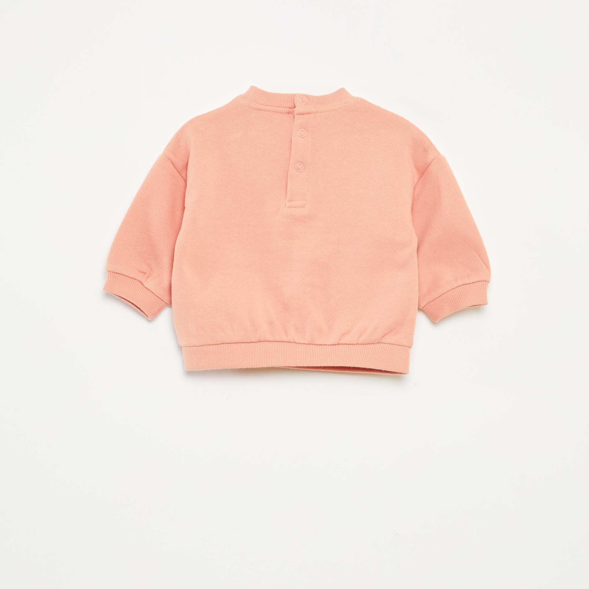 Sweatshirt fabric sweater + trousers set - 2-piece set PINK - Image 3