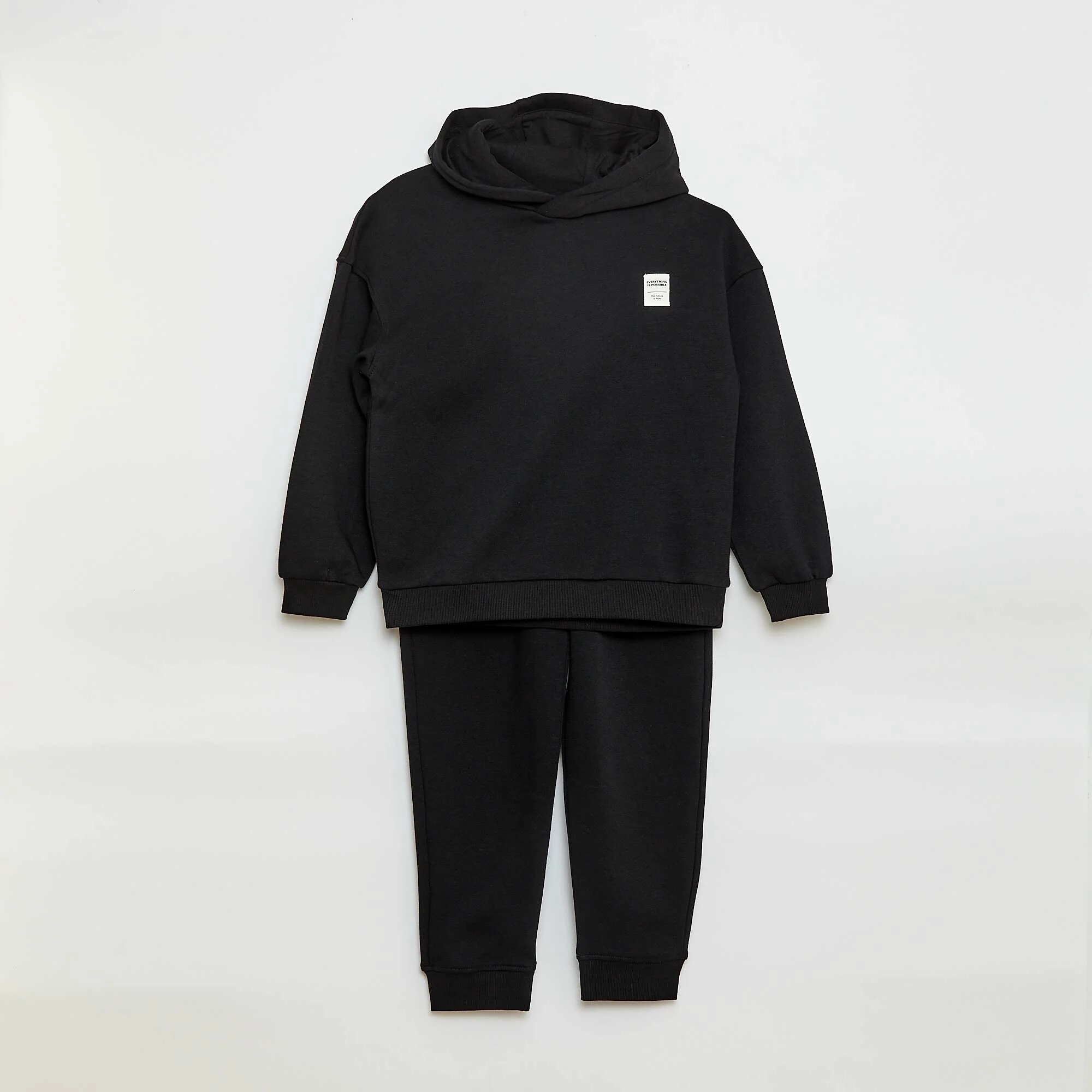 Sweatshirt + Jogging Pants Set - 2 Pieces BLACK
