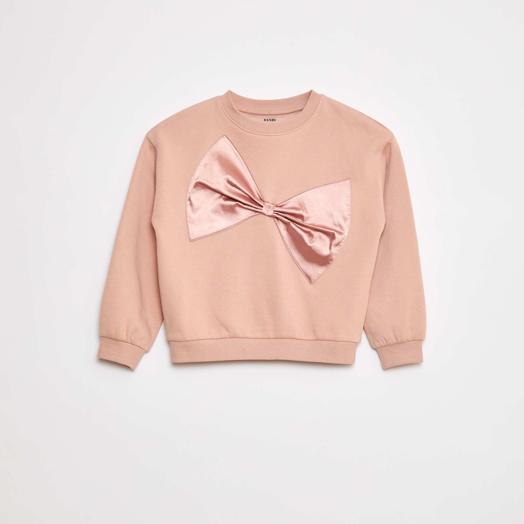 Sweatshirt with satin bow PINK - Image 2
