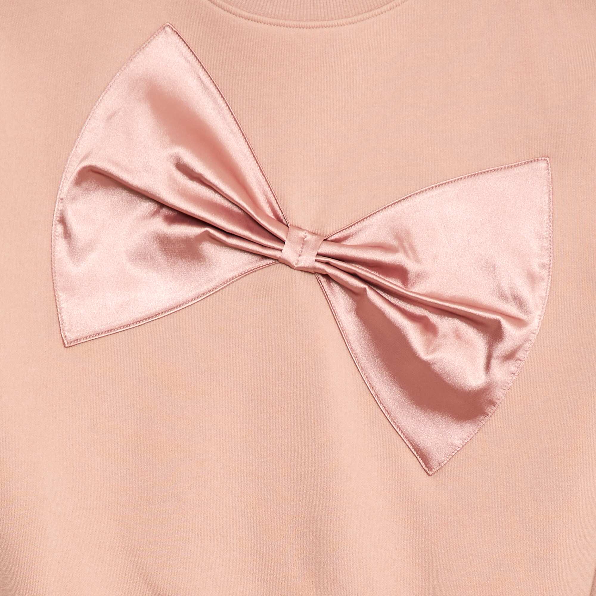 Sweatshirt with satin bow PINK - Image 5