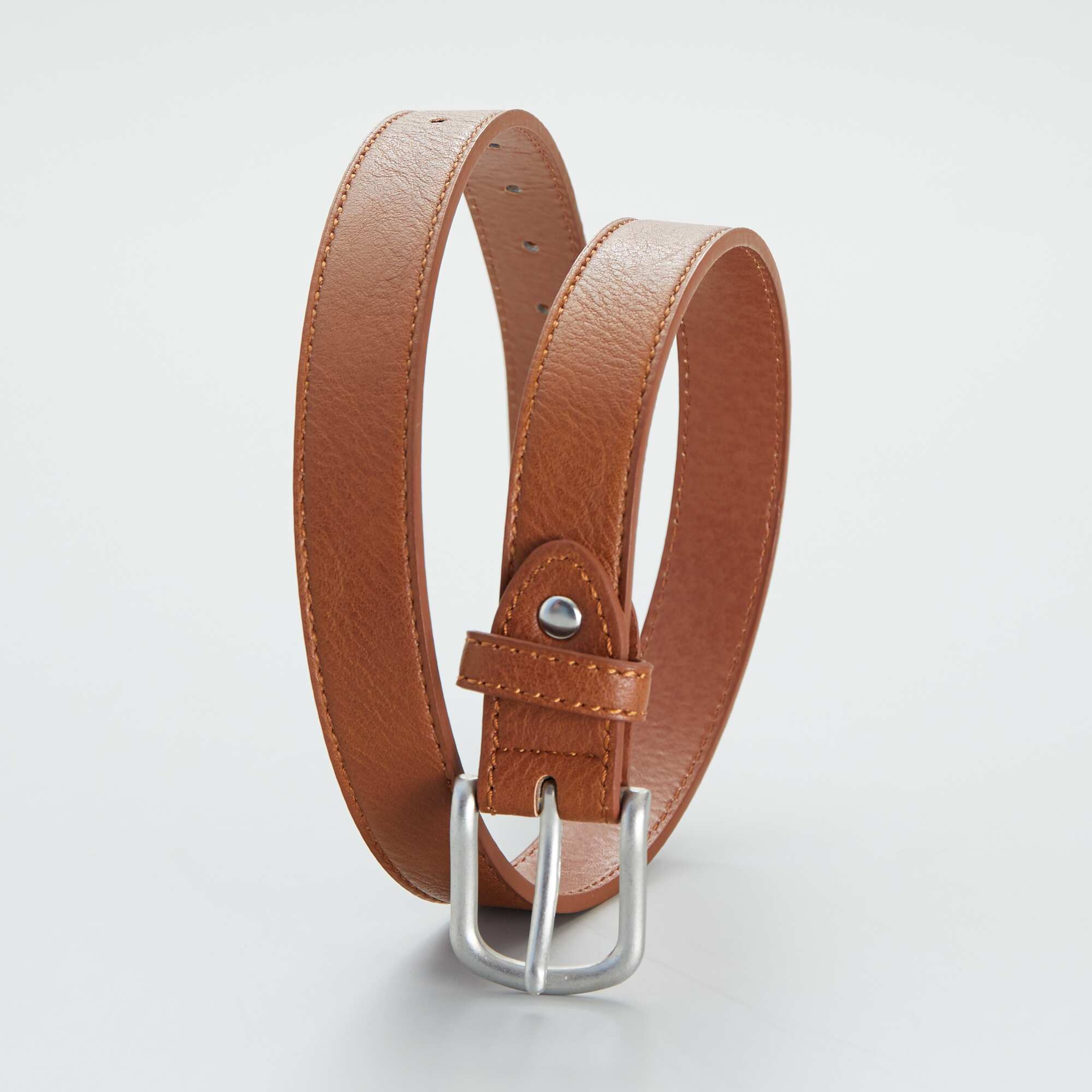 Synthetic belt with a soft feel BEIGE