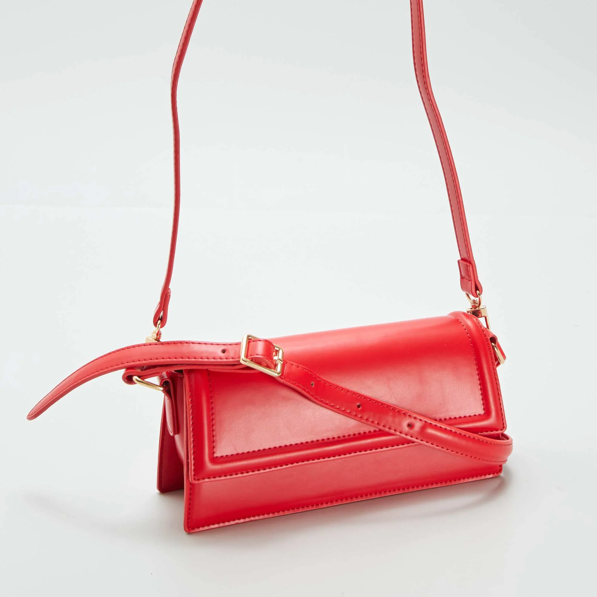 Synthetic clutch bag RED - Image 4