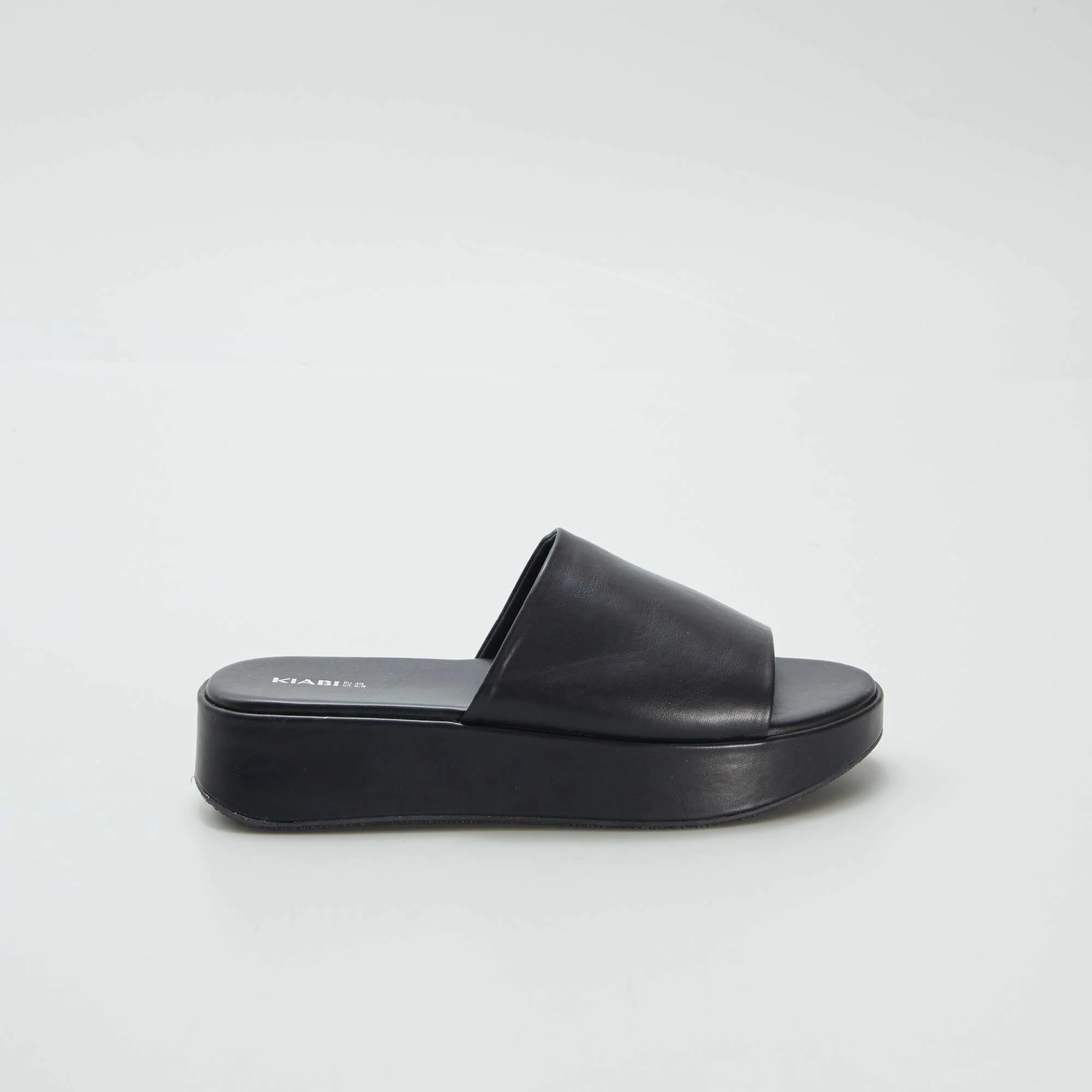 Synthetic platform mules BLACK - Image 2