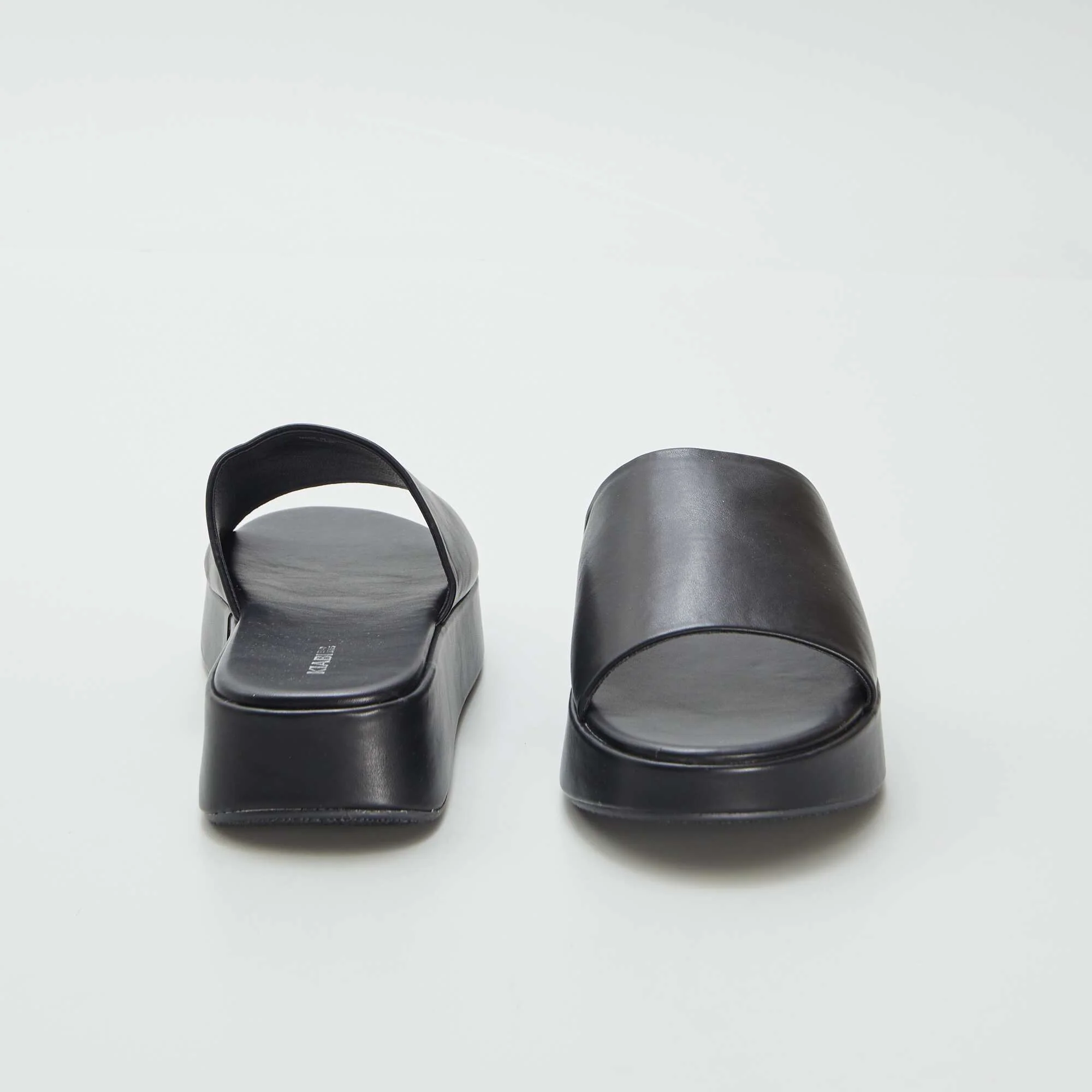 Synthetic platform mules BLACK - Image 3