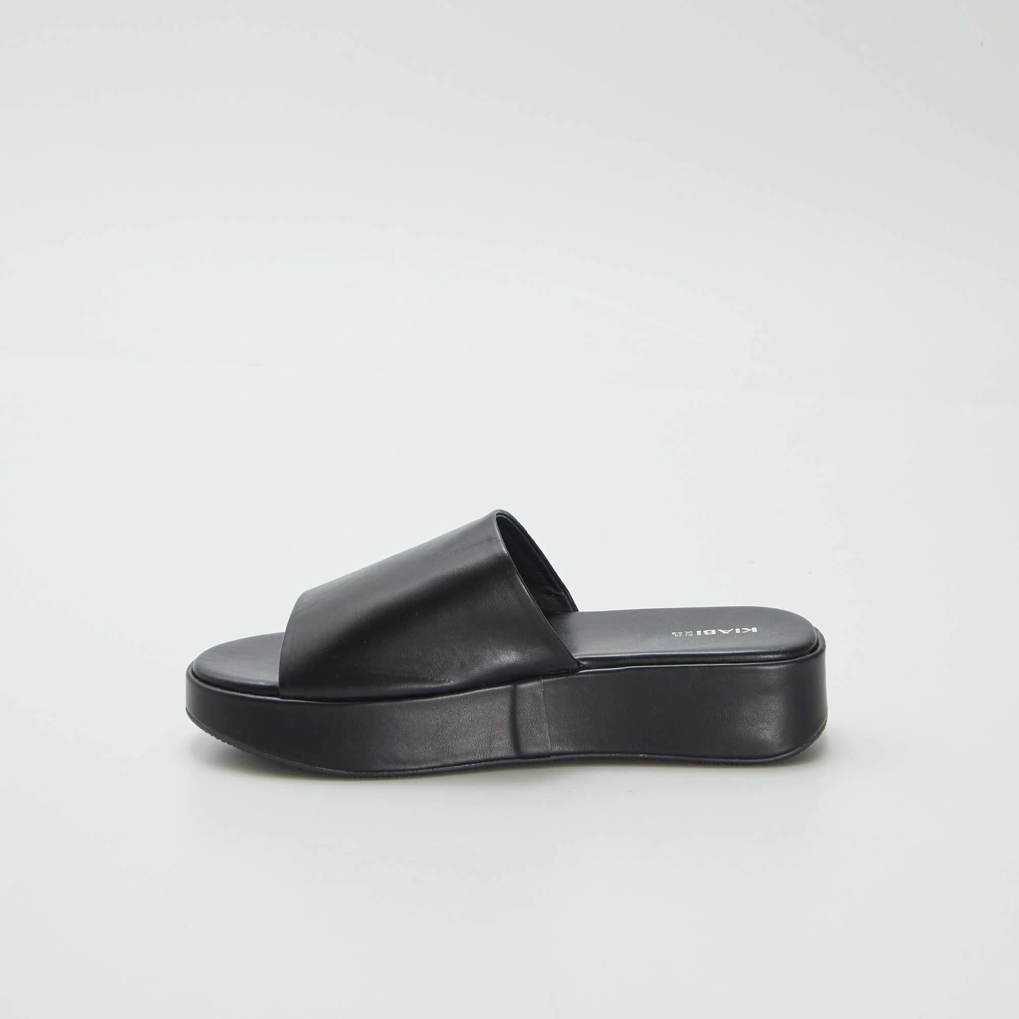 Synthetic platform mules BLACK - Image 4